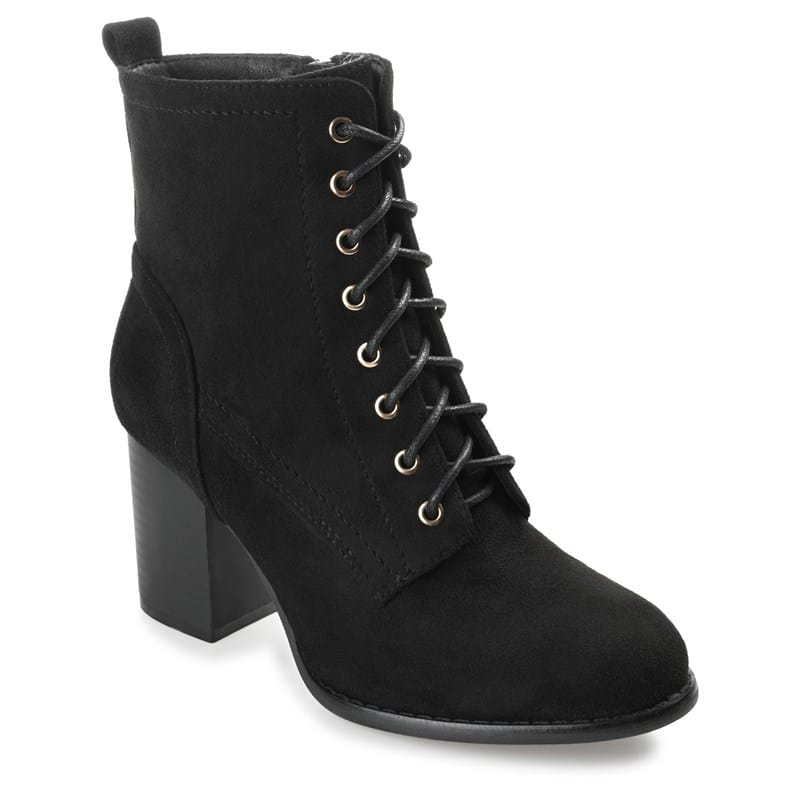 Journee Women's Baylor Block Heel Ankle Boots Black - Size .
