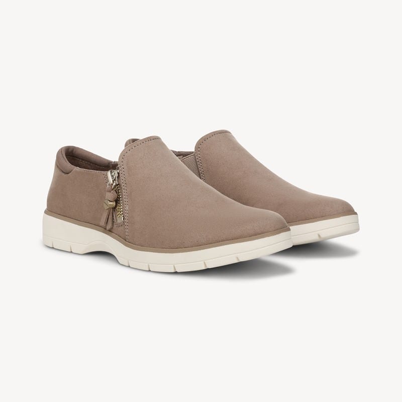 Dr. Scholl's Women's Nice Day Now Shootie Boots Mocha Taupe Microfiber DRSCH Brown Mocha .