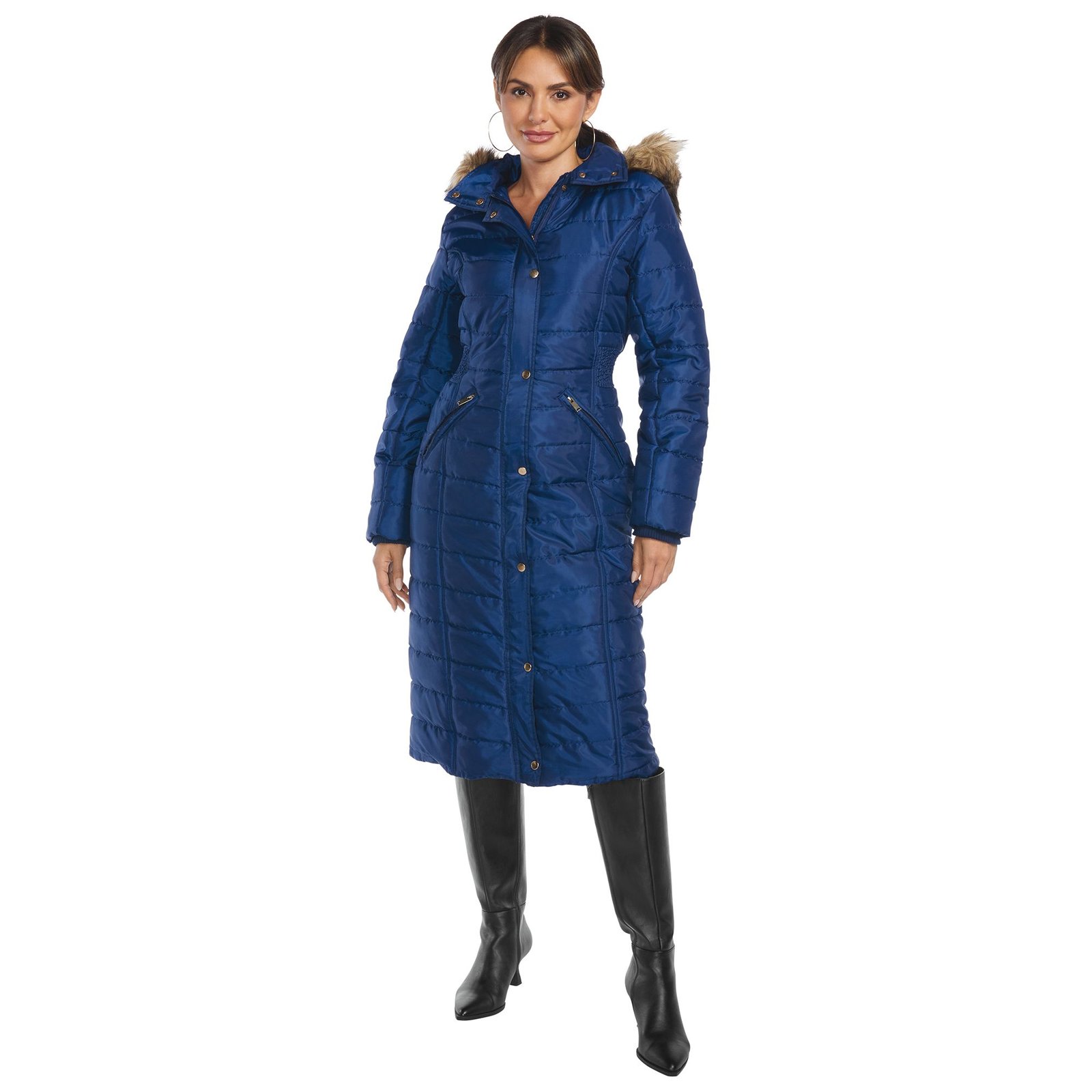 Masseys Long Puffer Coat Blue Coats X