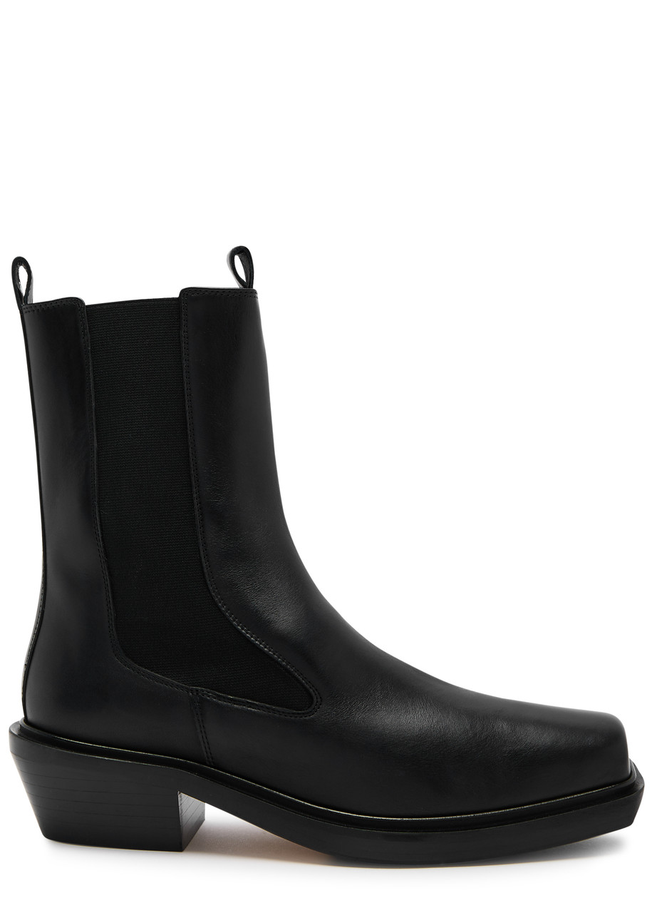 Aeyde Antonia Leather Chelsea Boots - Black - IT