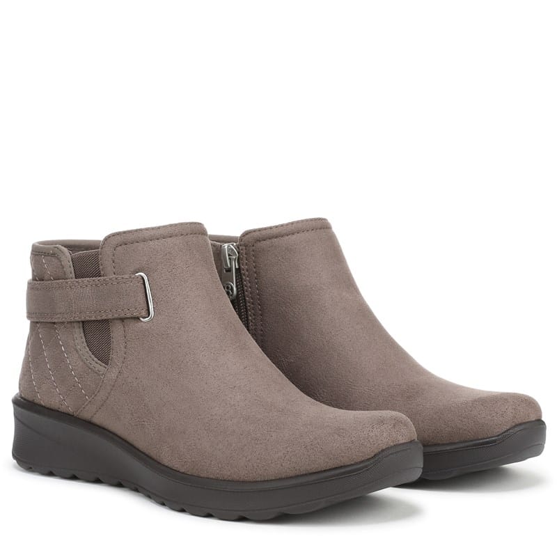 Lifestride Women's Gaze Ankle Boots Doe Taupe Microfiber - Size .