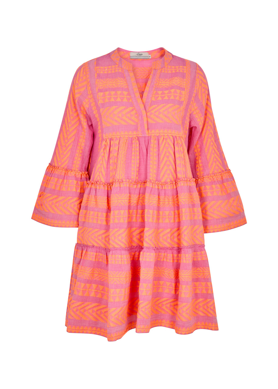Devotion Ella Embroidered Cotton-blend Mini Dress - Pink