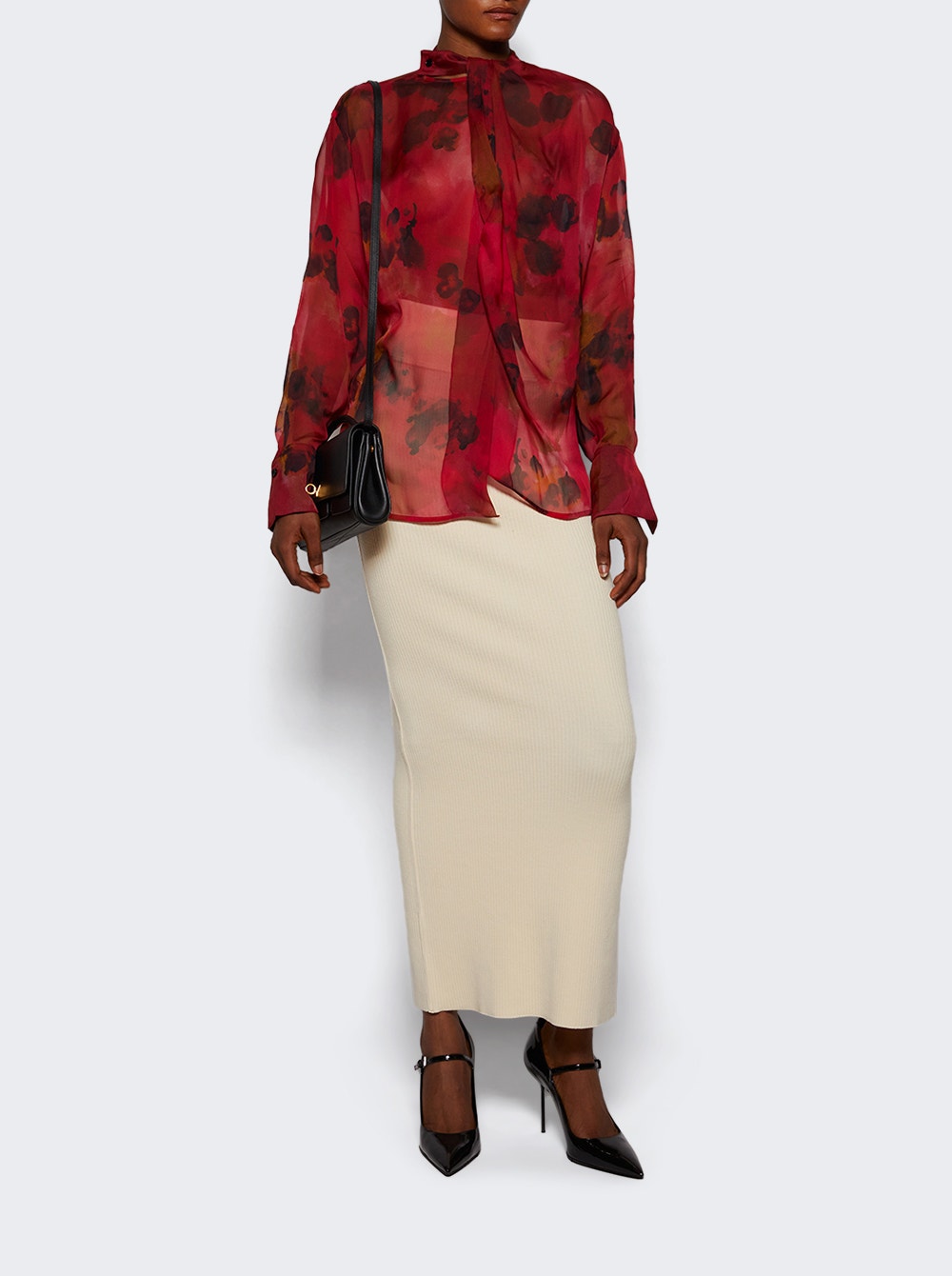 Drape Detail Blouse Rasberry