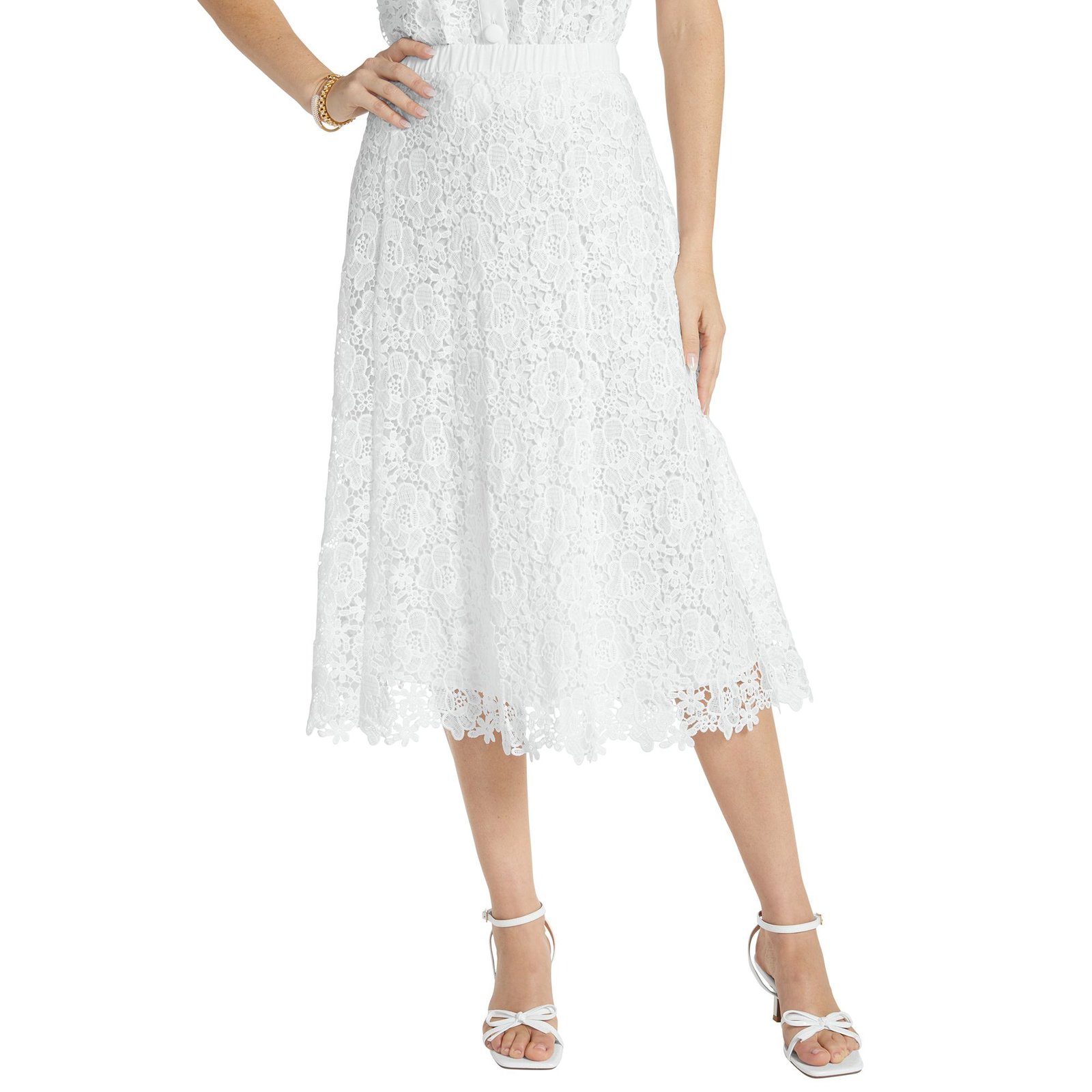 Masseys Blossom A-Line Skirt White Skirts
