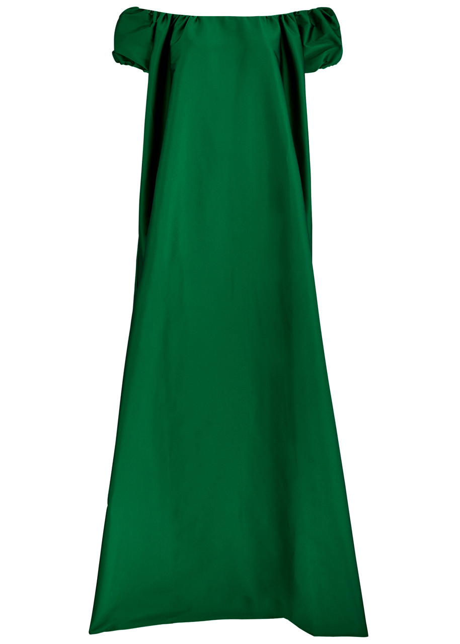 Bernadette Rianne Off-the-shoulder Taffeta Maxi Dress - Green -