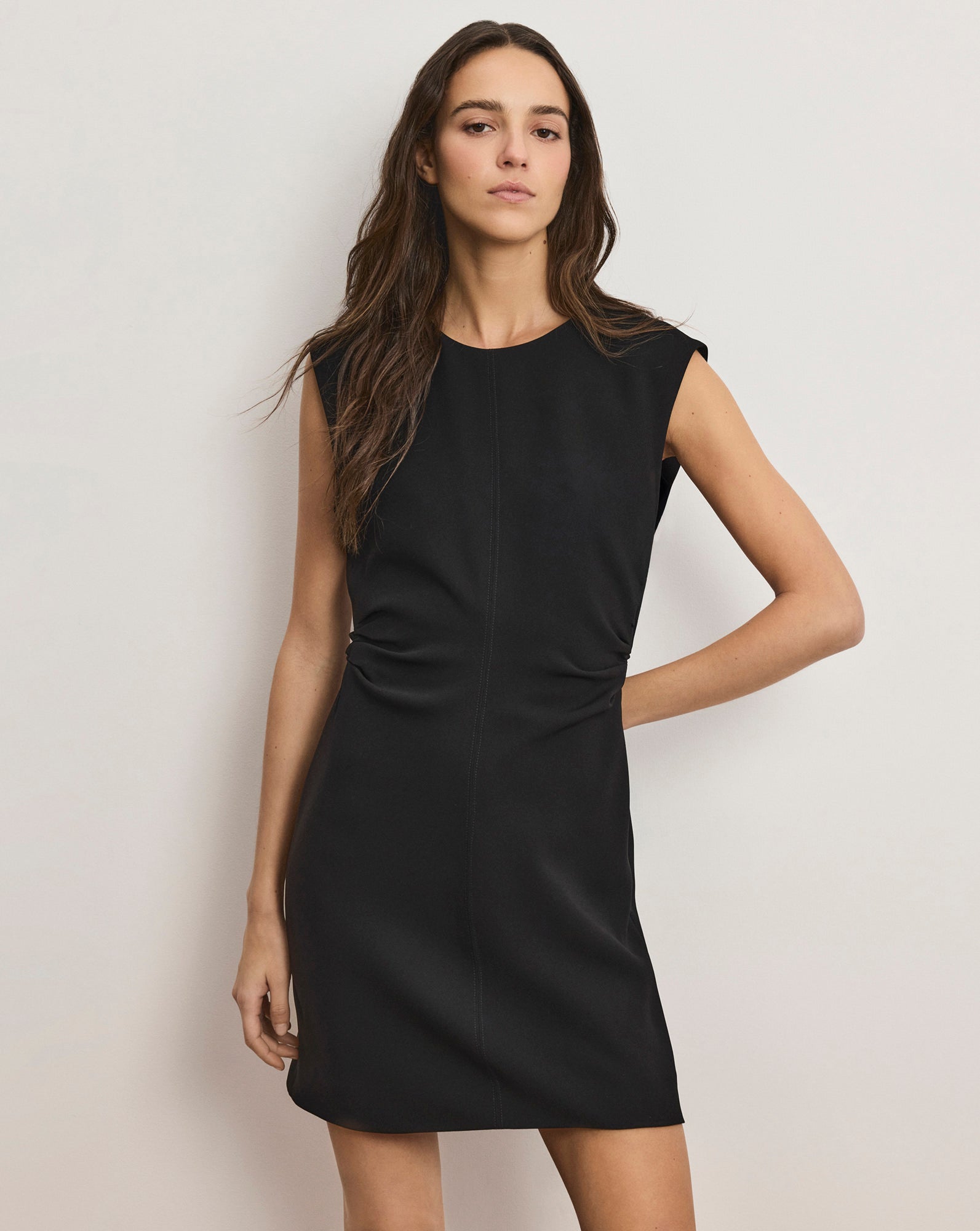 Veronica Beard Imara Crepe Mini Dress Black