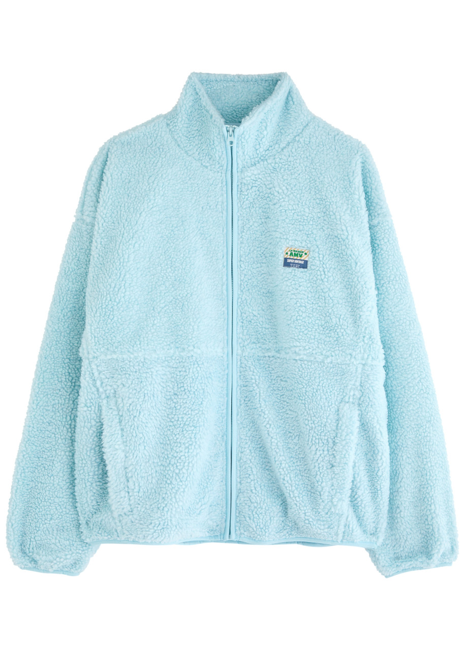 American Vintage Hoktown Logo Fleece Coat - Light Blue - ML L