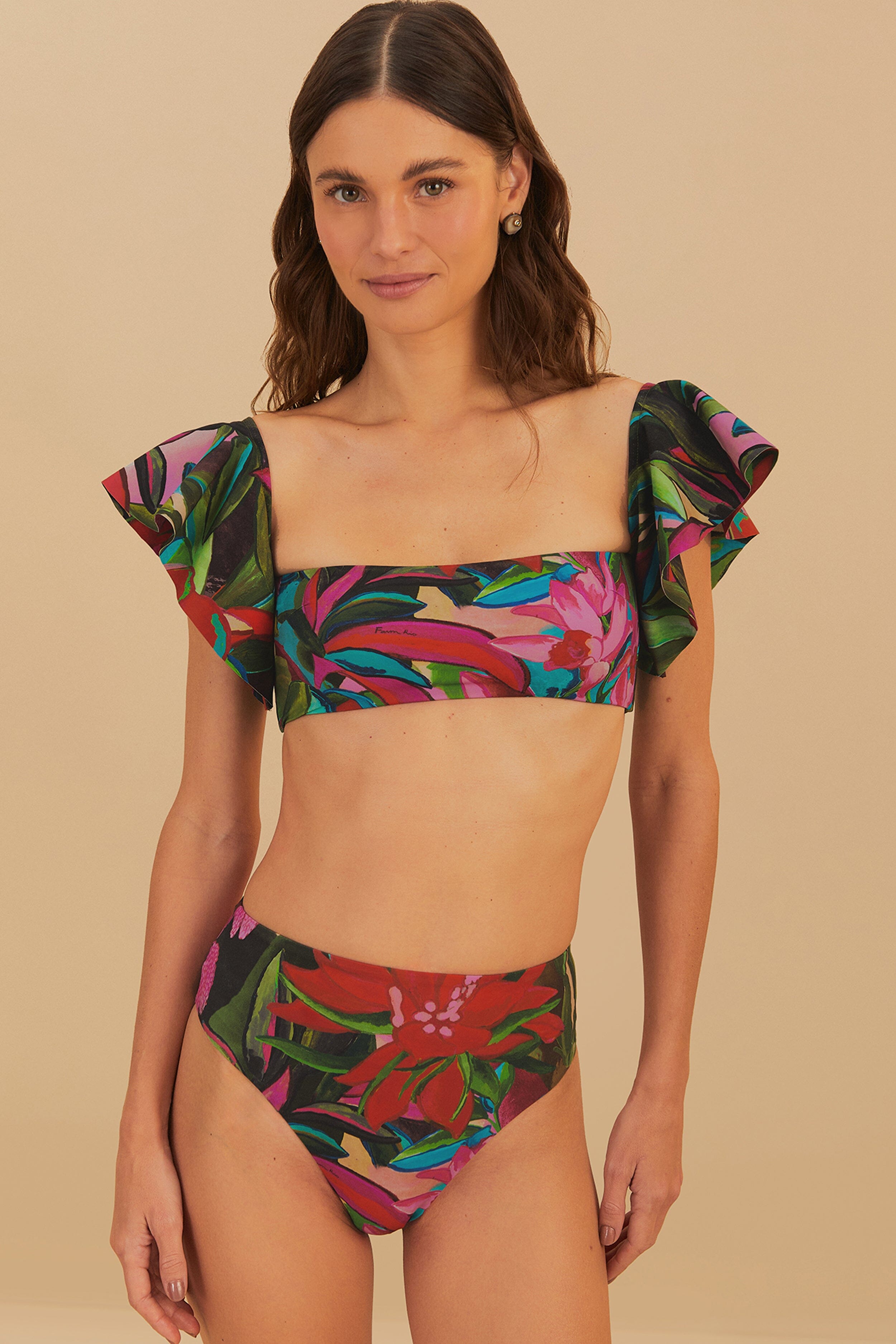 Jardin De Reve High Waist Bikini Bottom, JARDIN DE REVE MULTICOLOR