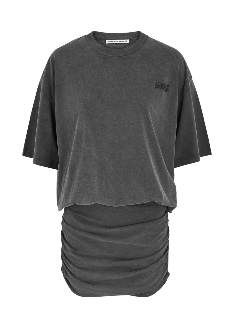 Alexanderwang.t Prestyled shirt Cotton Mini Dress - Black - S - S