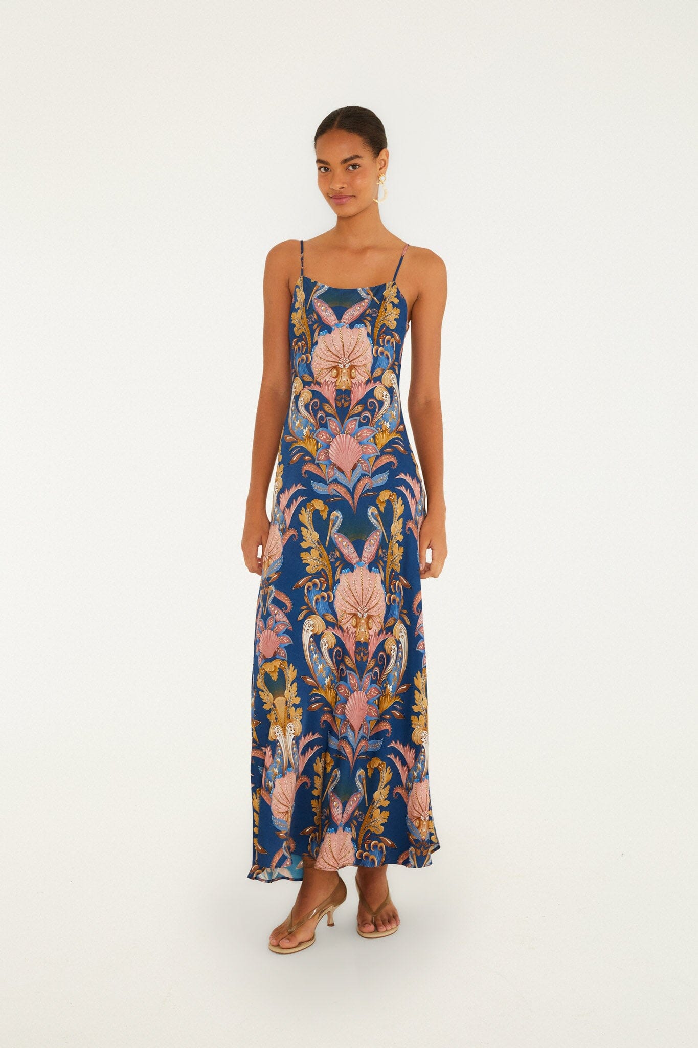Sea Garden Maxi Dress, SEA GARDEN NAVY BLUE