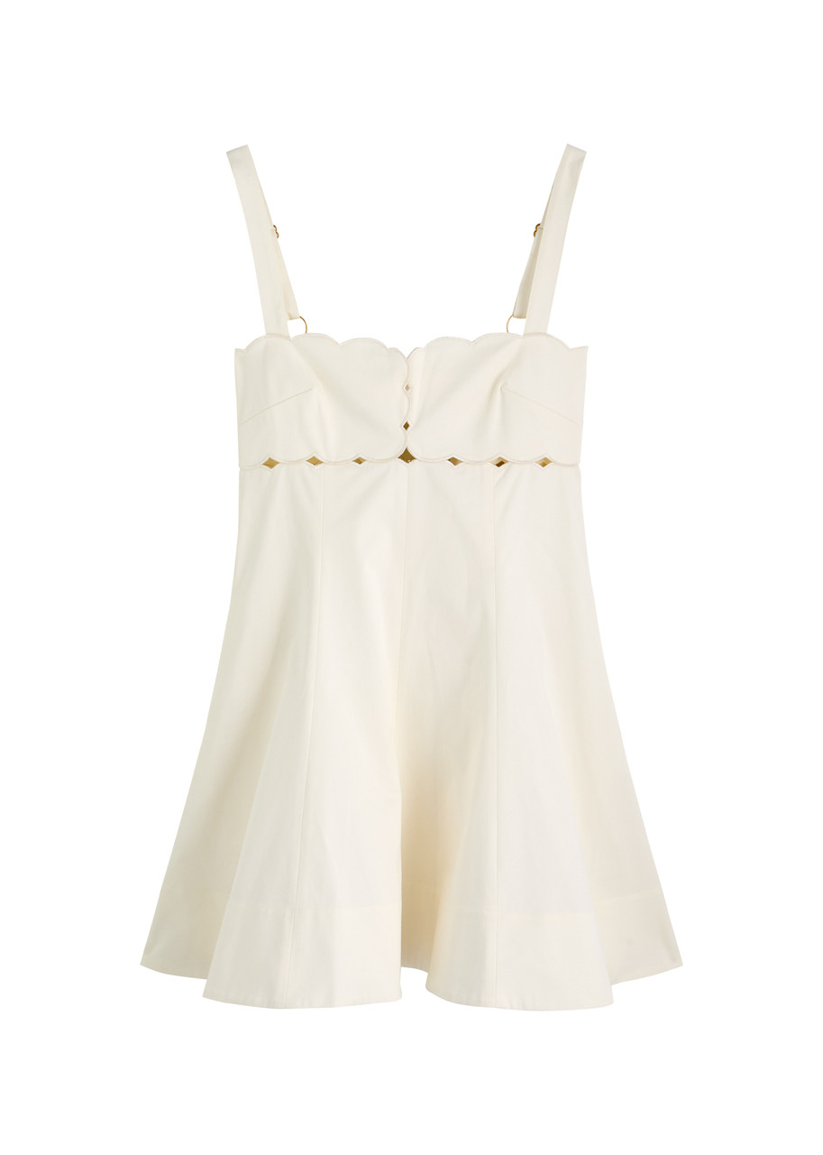 Clea Odette Cotton-blend Midi Dress - White
