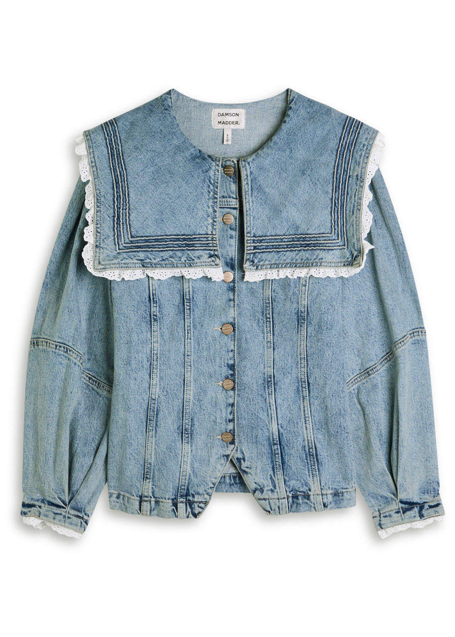Damson Madder Sailor Panelled Stretch-denim Jacket - M