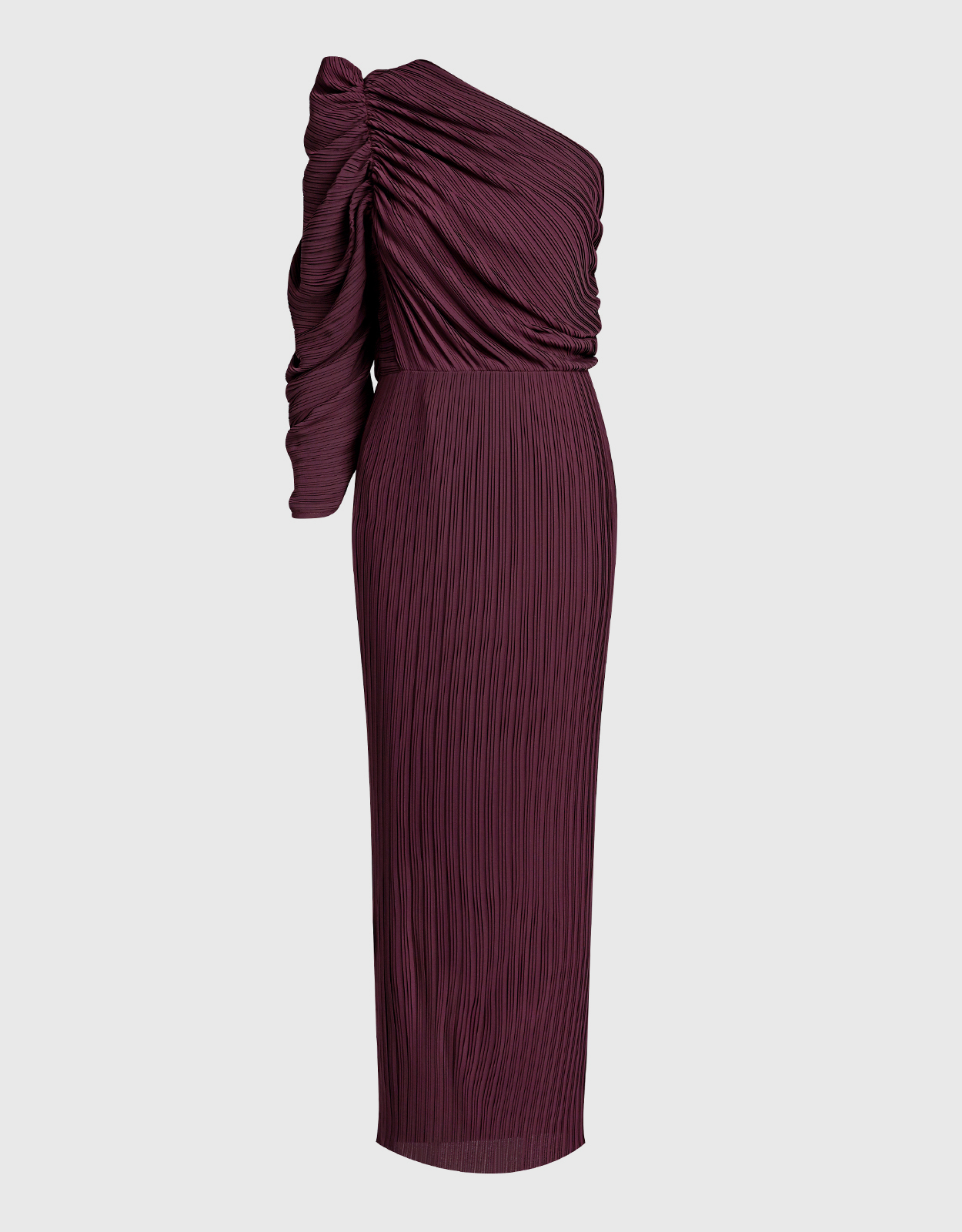 Solace London Rosalyn One-shoulder Pleated Maxi Dress -