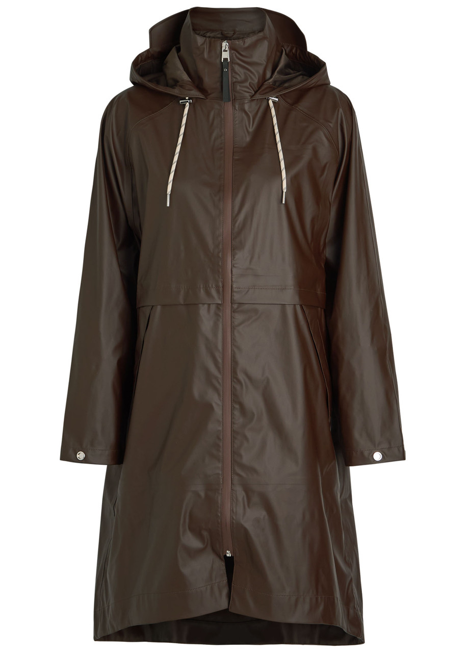 Varley Kirsten Hooded Rainshell Coat - Brown - M M