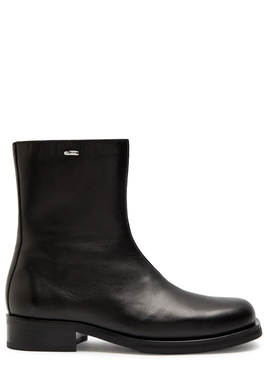 Our Legacy Camion Leather Ankle Boots - Black - IT