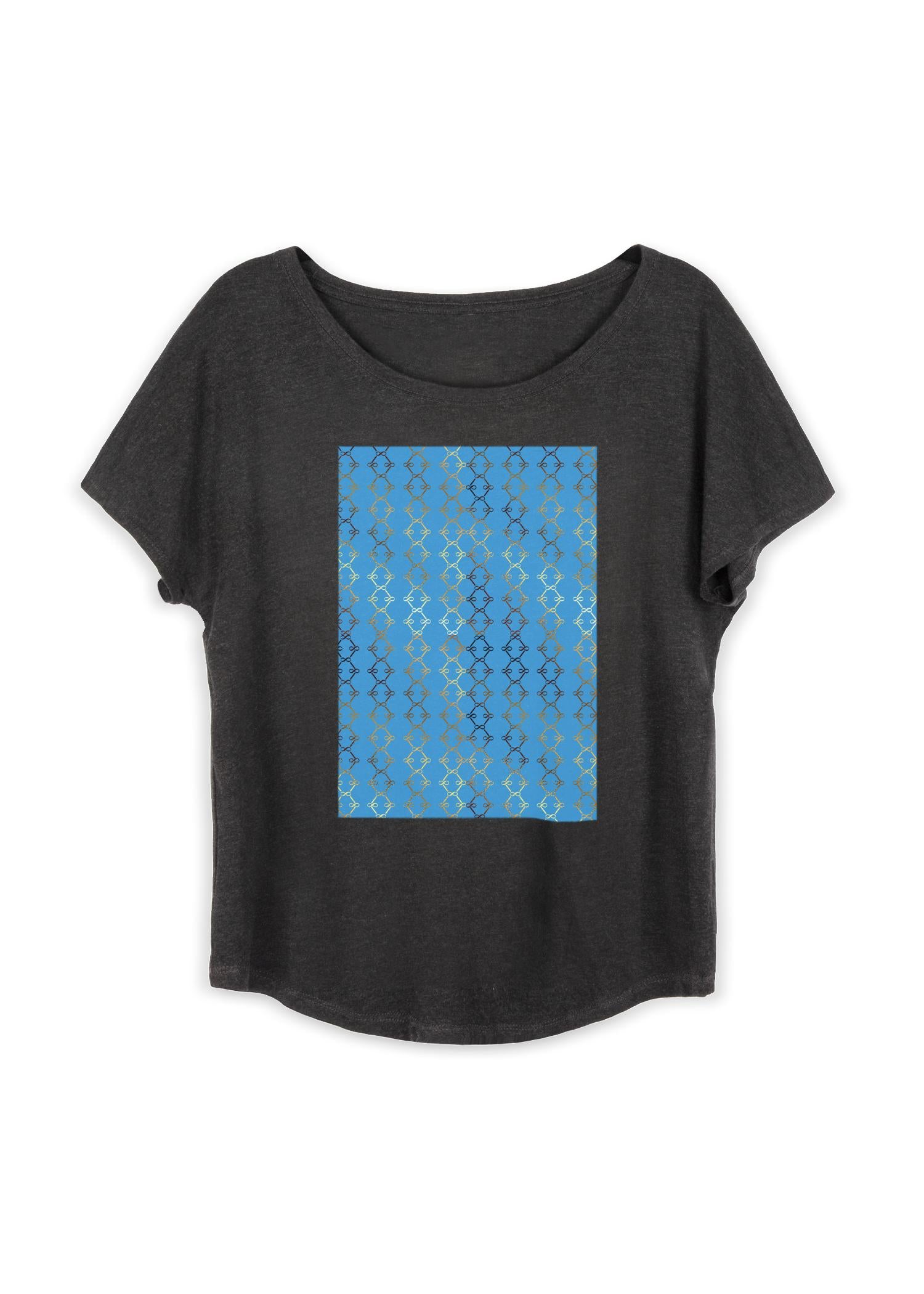 Boatneck Boyfriend Tee - Infinity Jeans Blue by VIDA Original Artist