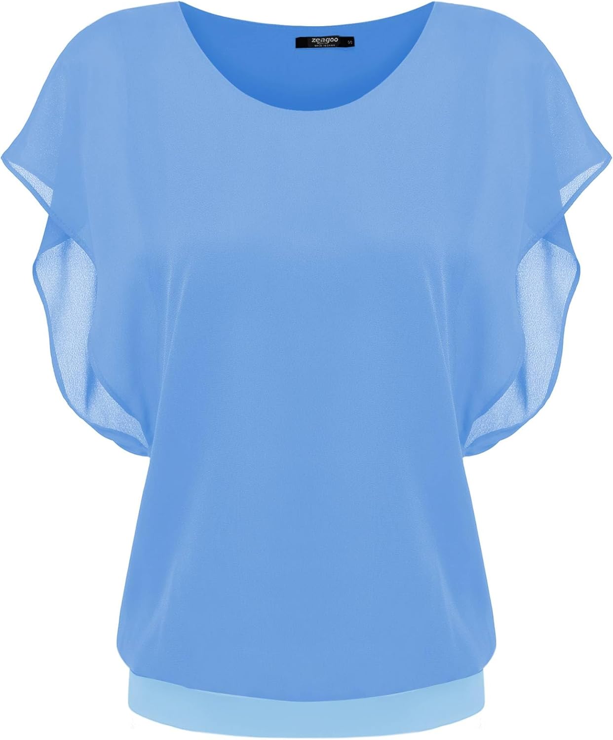Zeagoo Batwing Chiffon Blouse Tunic Shirt