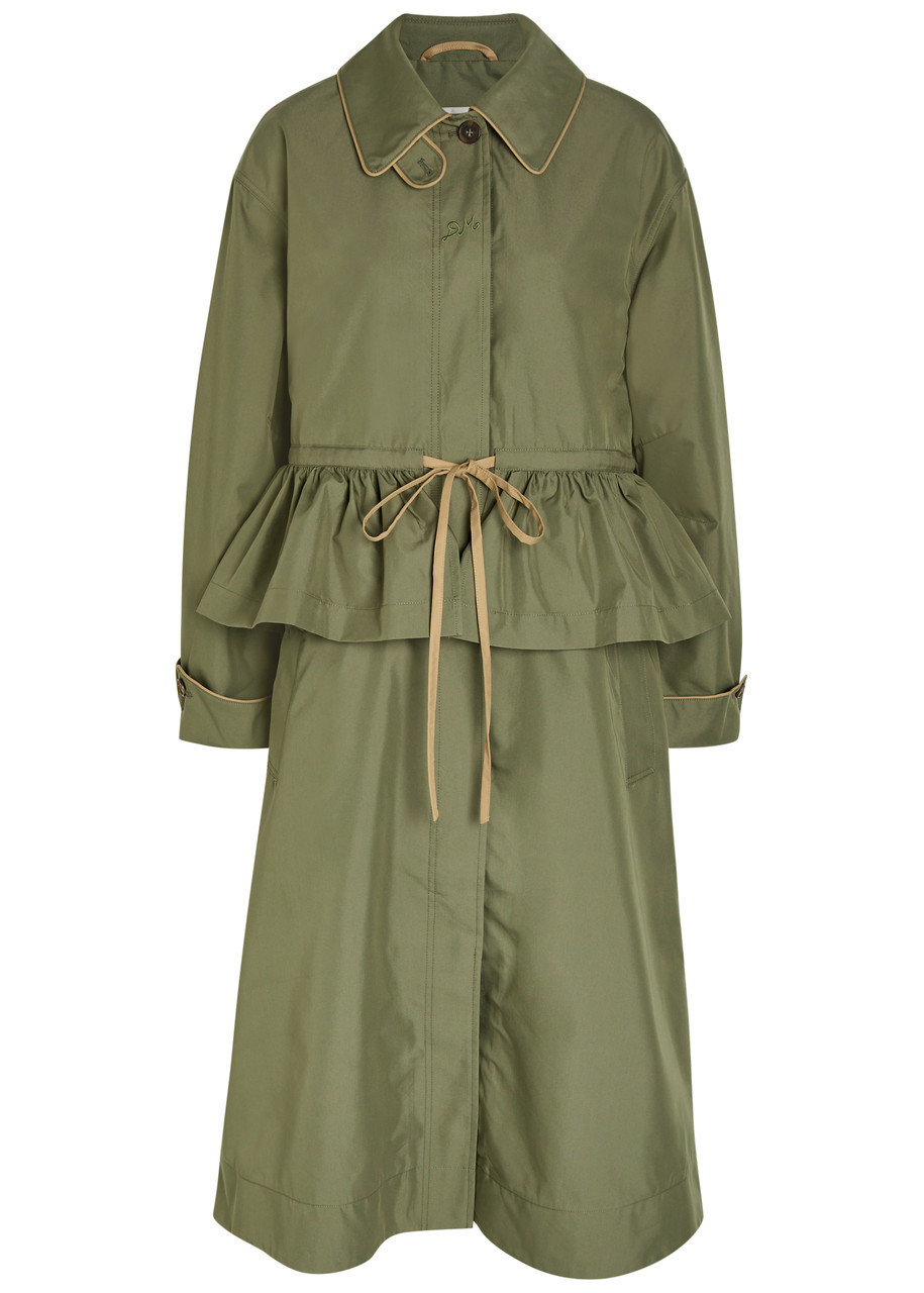 Damson Madder Myrtle Multi-way Cotton-blend Trench Coat - Green - M