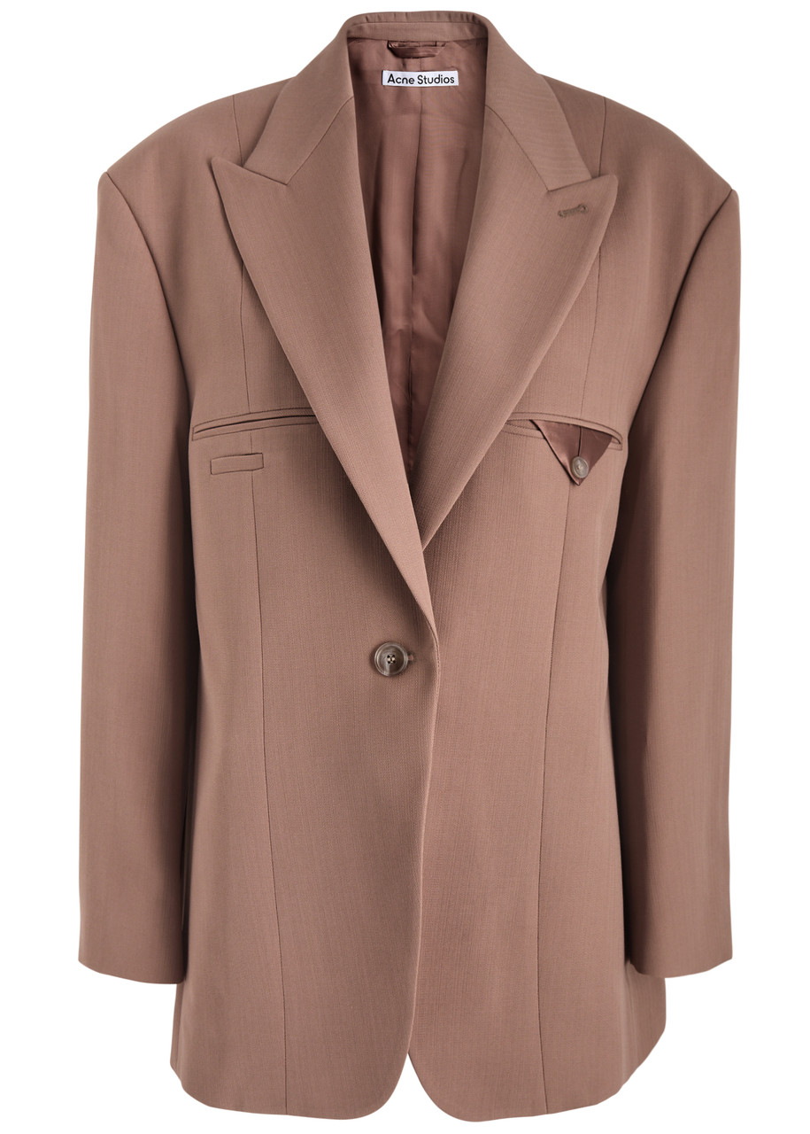 Acne Studios Woven Blazer - Brown -