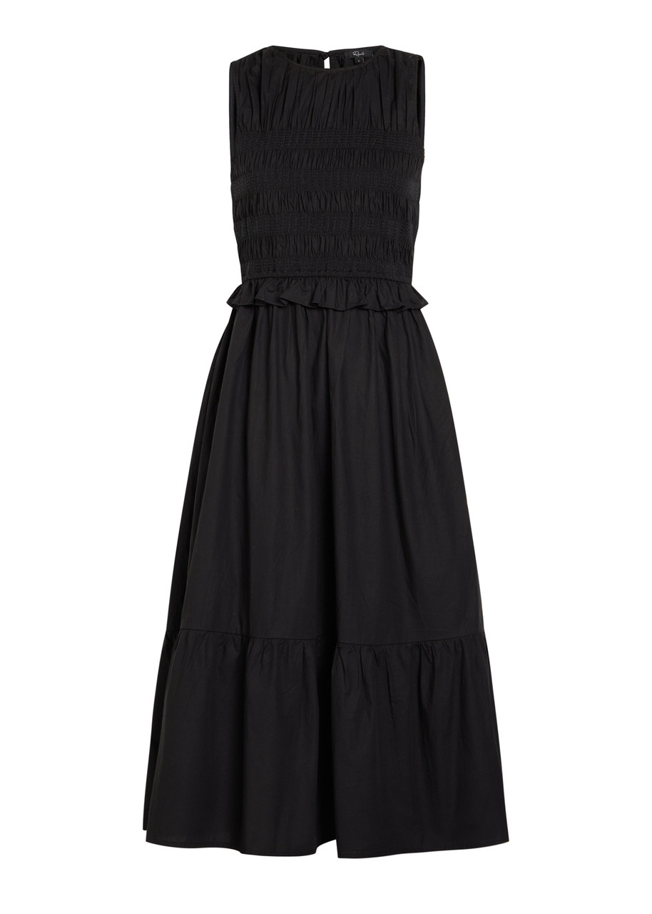 Rails Rialto Smocked Cotton Midi Dress - Black - M M