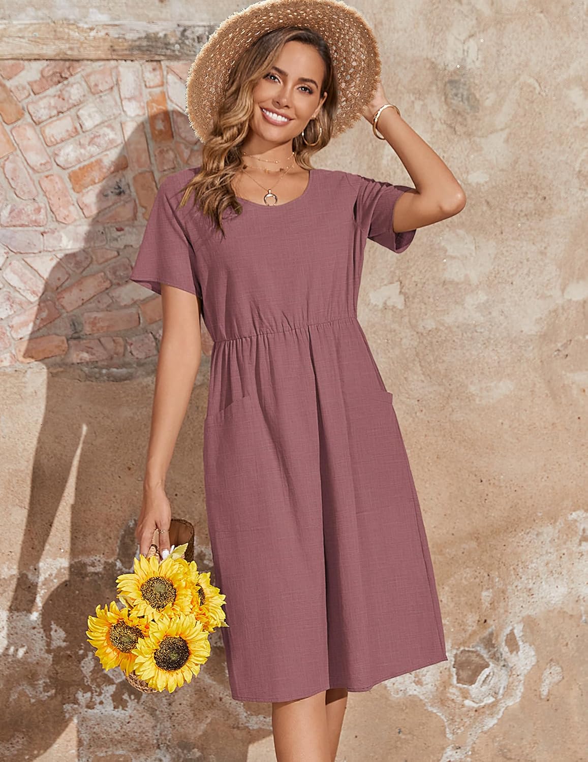 Zeagoo Summer Dress Women's Linen Dresses