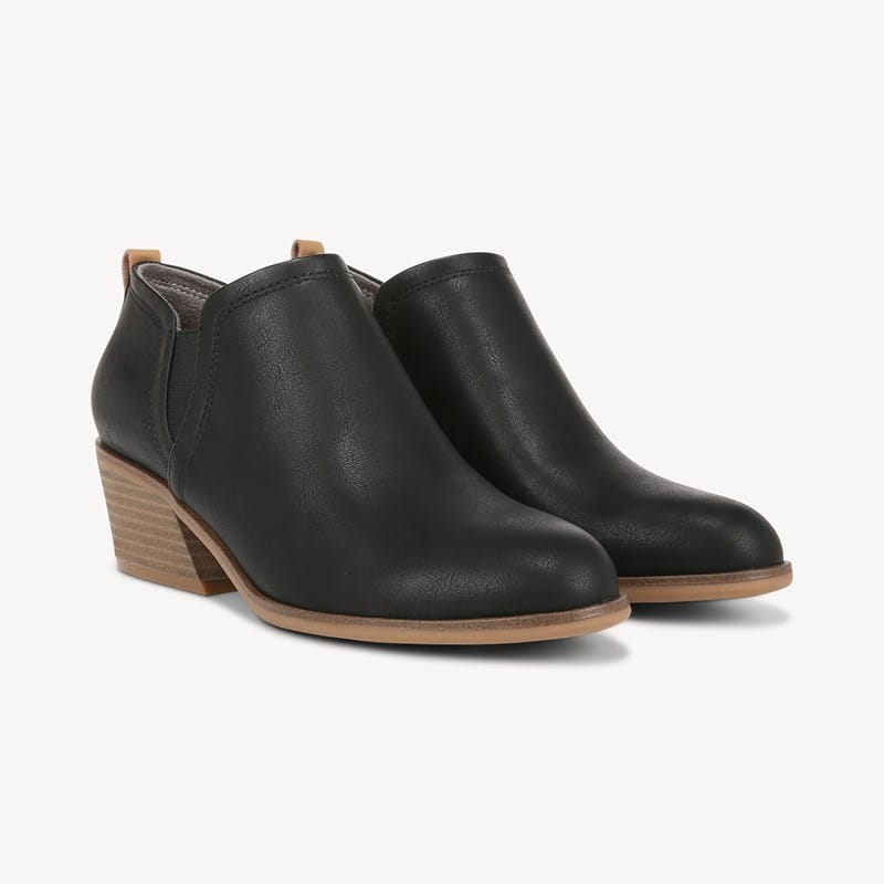 Dr. Scholl's Women's Laurel Ankle Bootie Boots Black Synthetic DRSCH Suede . W