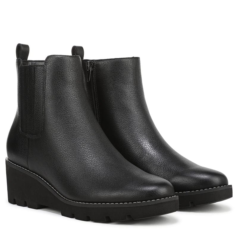 Vionic Women's Aria . Short Boots Black Leather - Size .