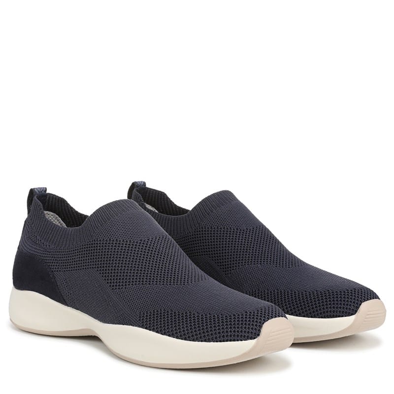 Lifestride Women's Upbeat Slip On Sneakers Navy Blazer Knit Fabric - Size .