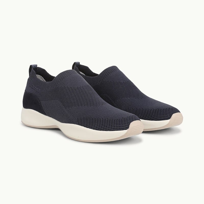 LifeStride Upbeat Slip On Sneaker Shoes Navy Blazer Knit Fabric .