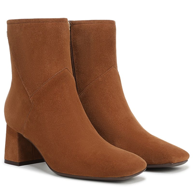 Naturalizer Women's Christine Dress Booties Dark Chestnut Brown Suede - Size .