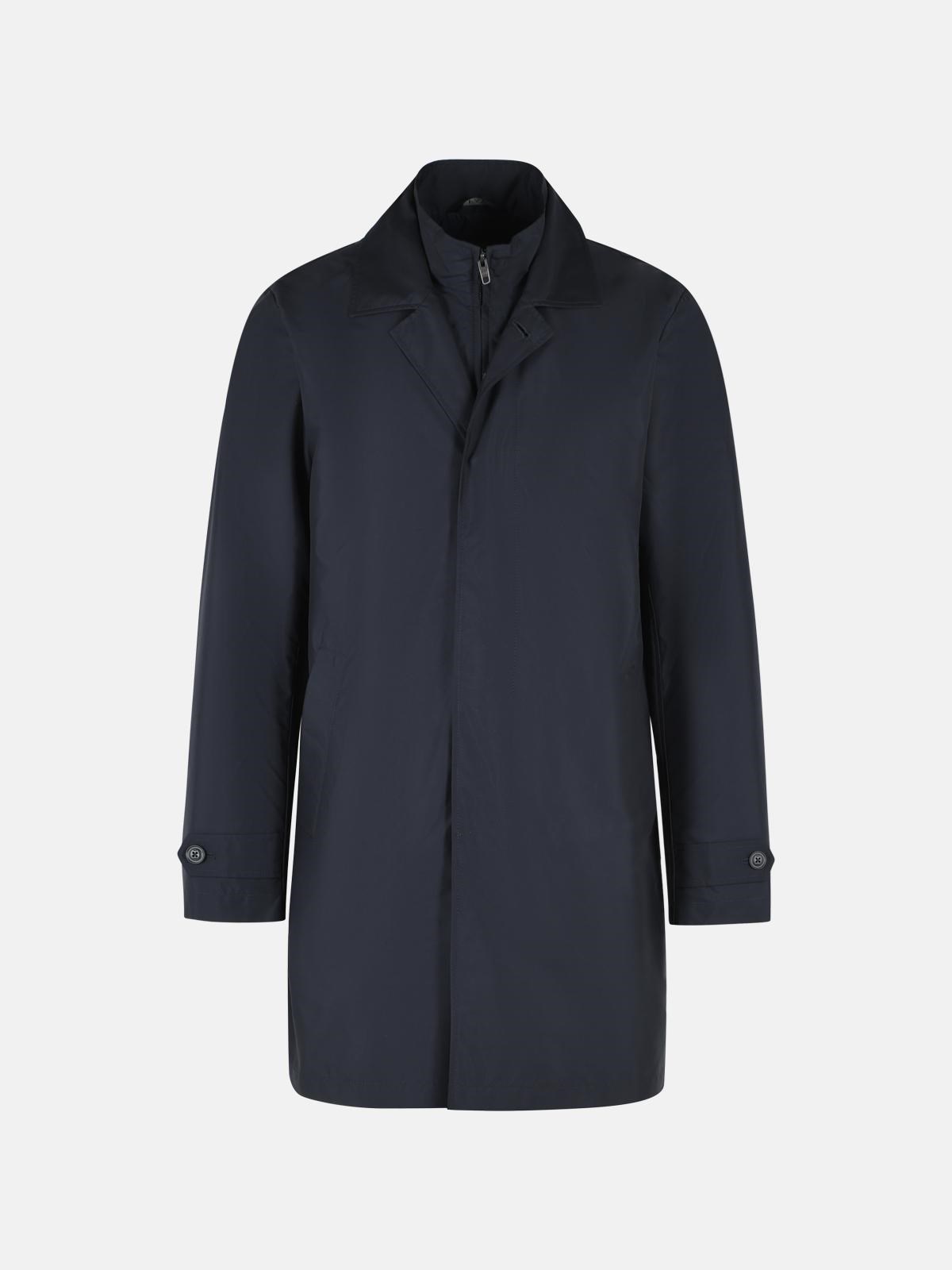 FAY 'Morning' Blue Technical Poplin Coat