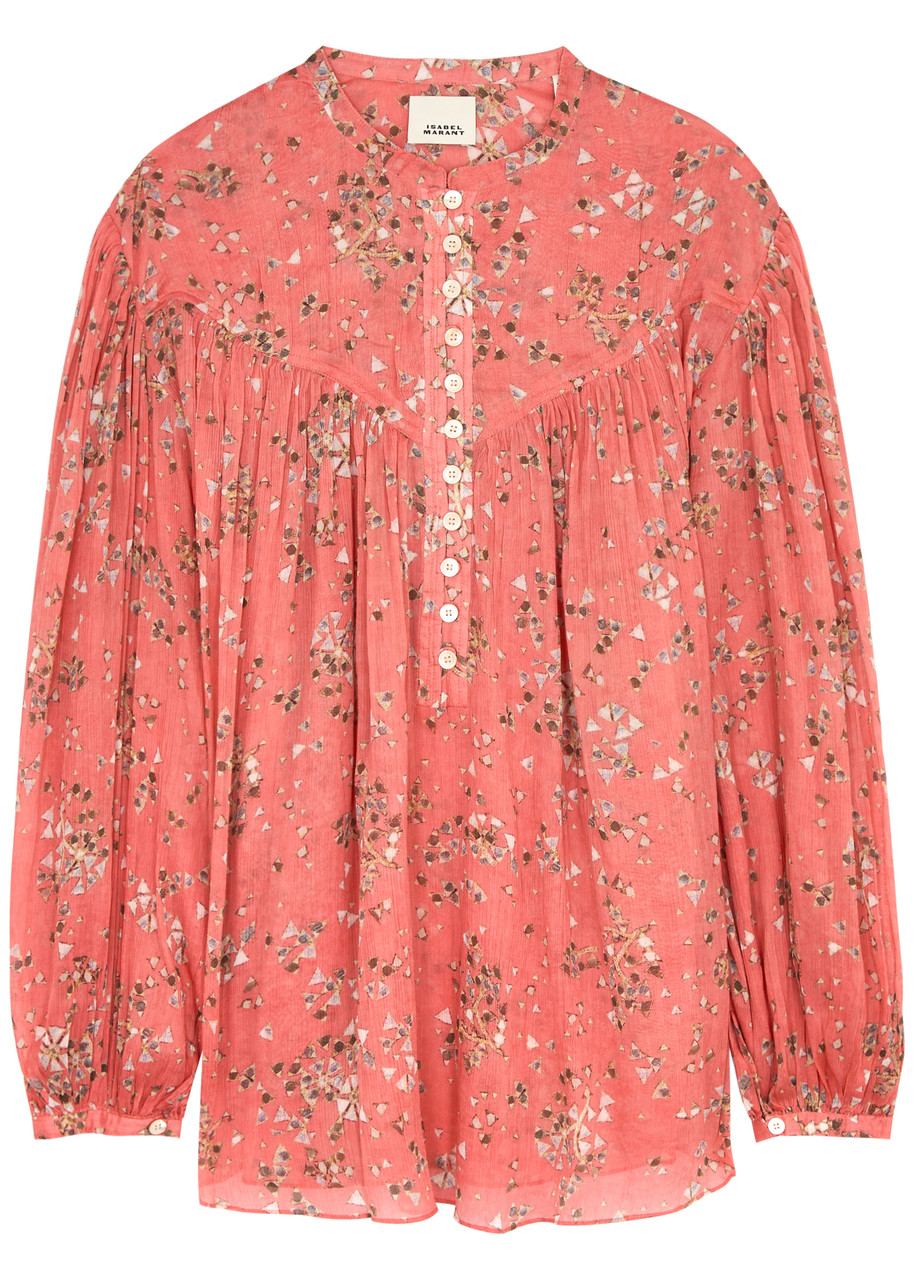 Isabel Marant Kiledia Printed Cotton-blend Blouse - Pink - M