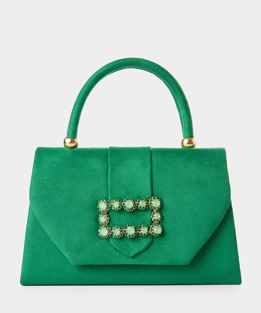 In Paris Jewelled Bag - Green - by Joe Browns