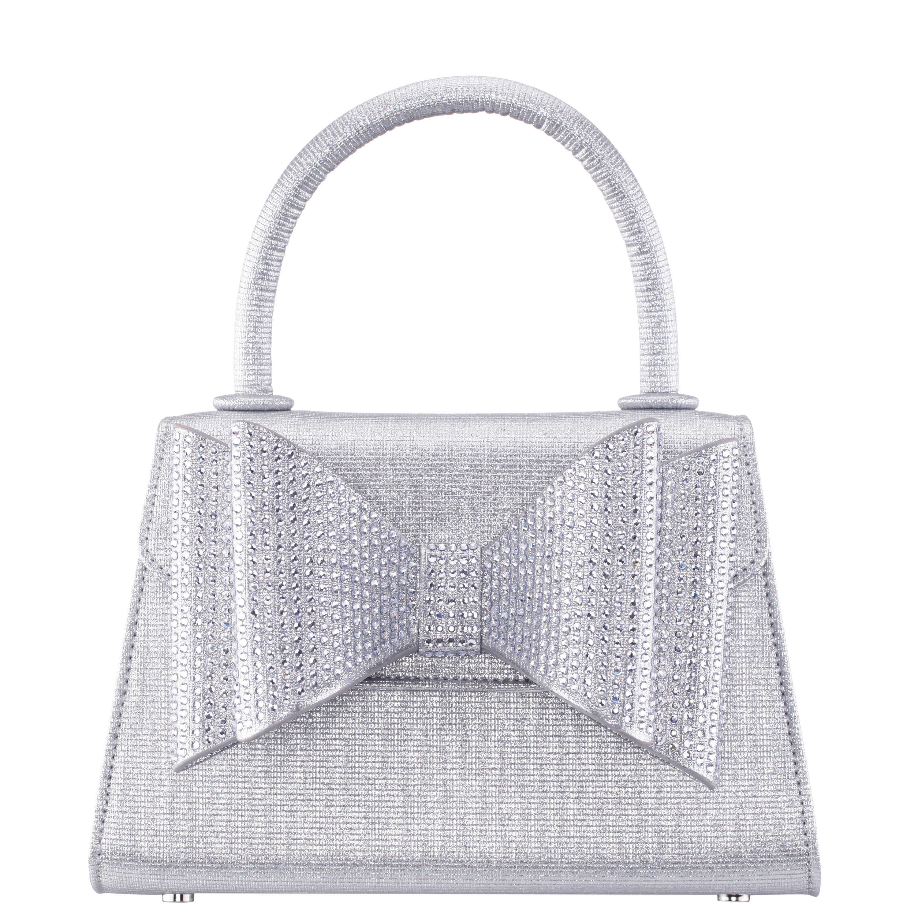 Womens Alila Silver Bella Shine PVCGlass Crystal Satchel Bag