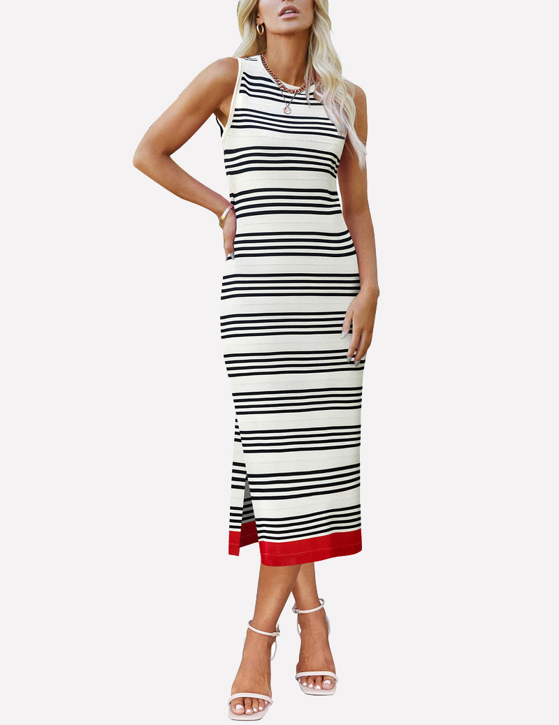 Zeagoo Womens Bodycon Midi Dresses Casual Sleeveless Dress