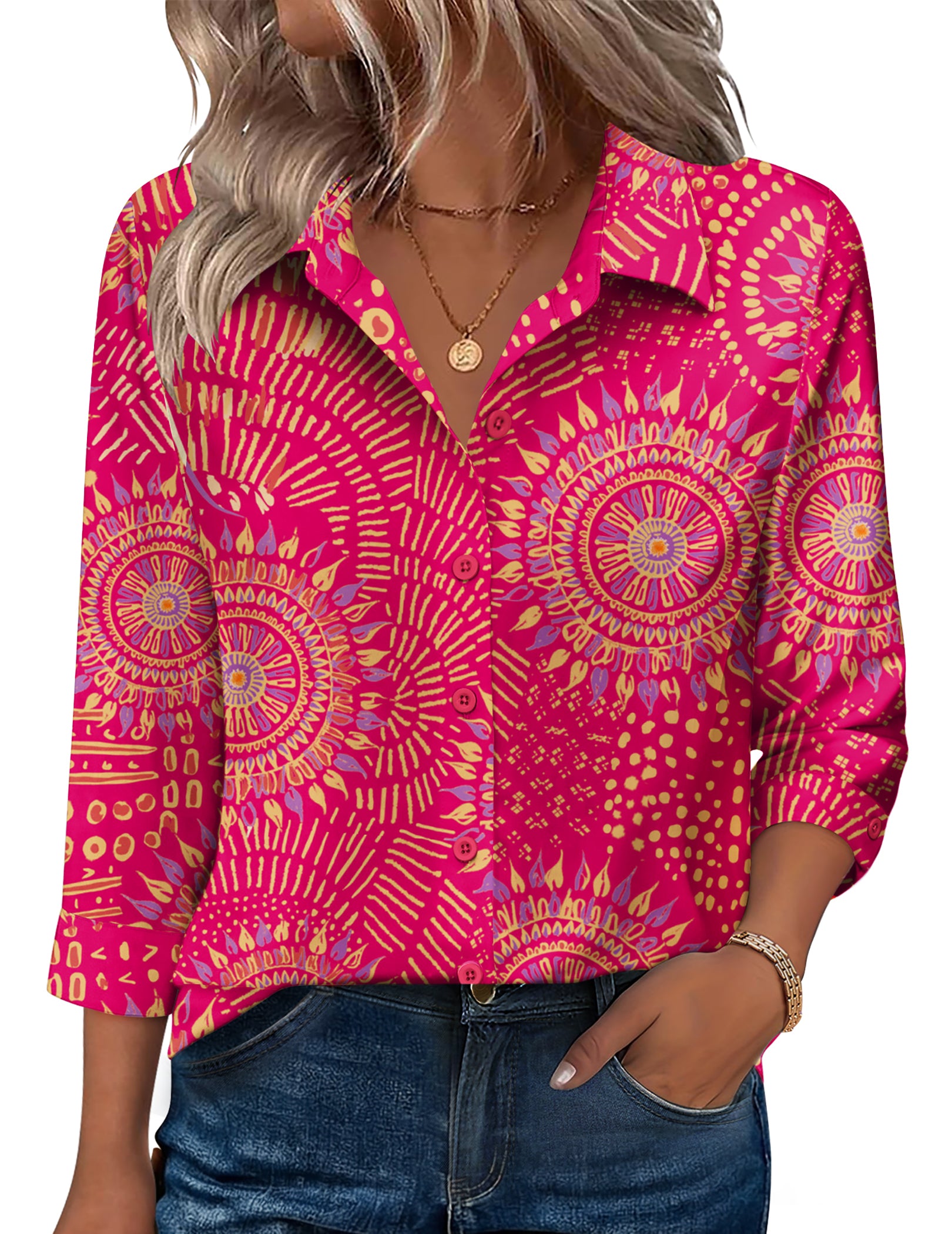 Zeagoo Business Casual Sleeve V Neck Collared Blouse for Women Casual Business Work Office | Under $