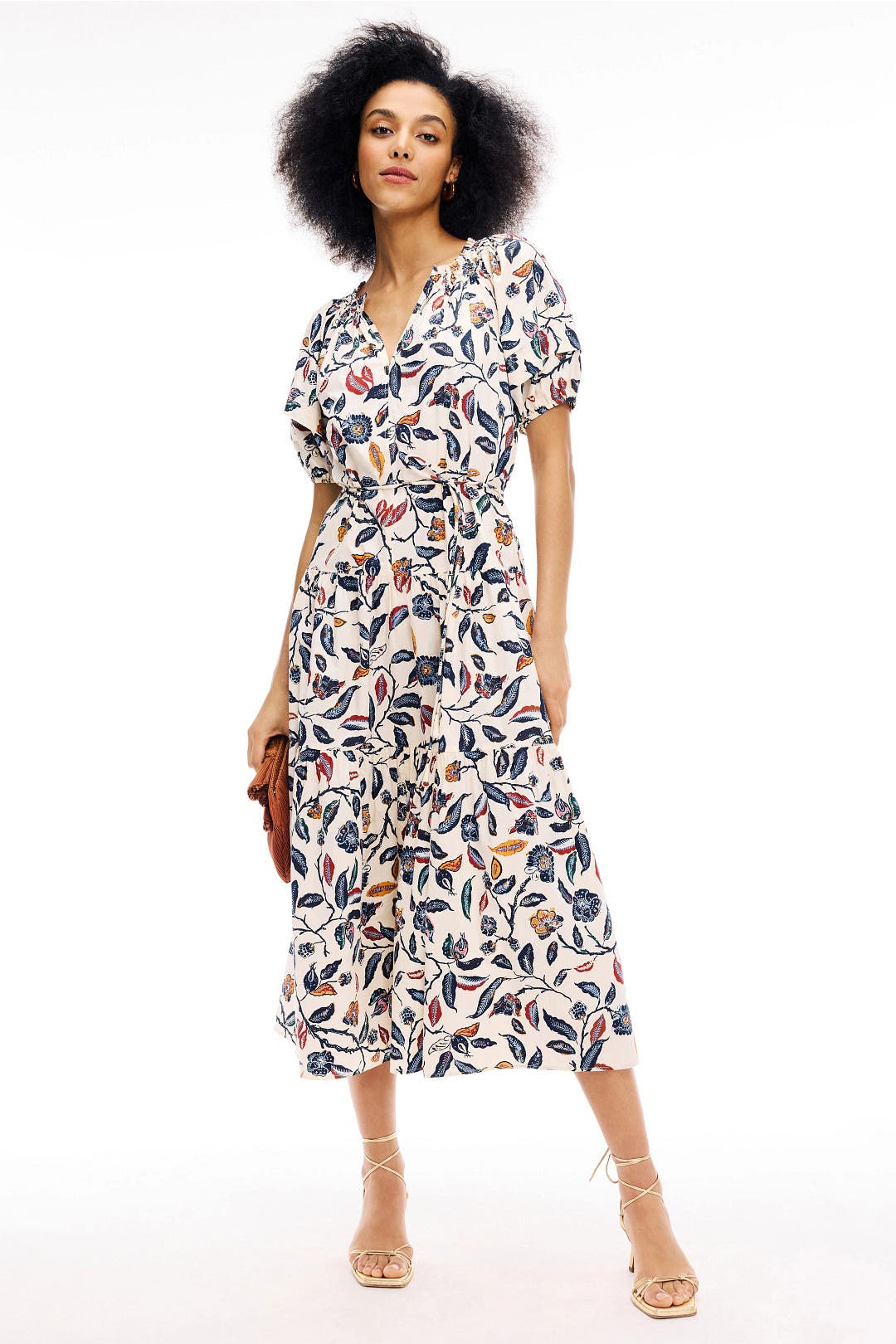 Apiece Apart Romantic Maxi Dress Cream-multicolored-print