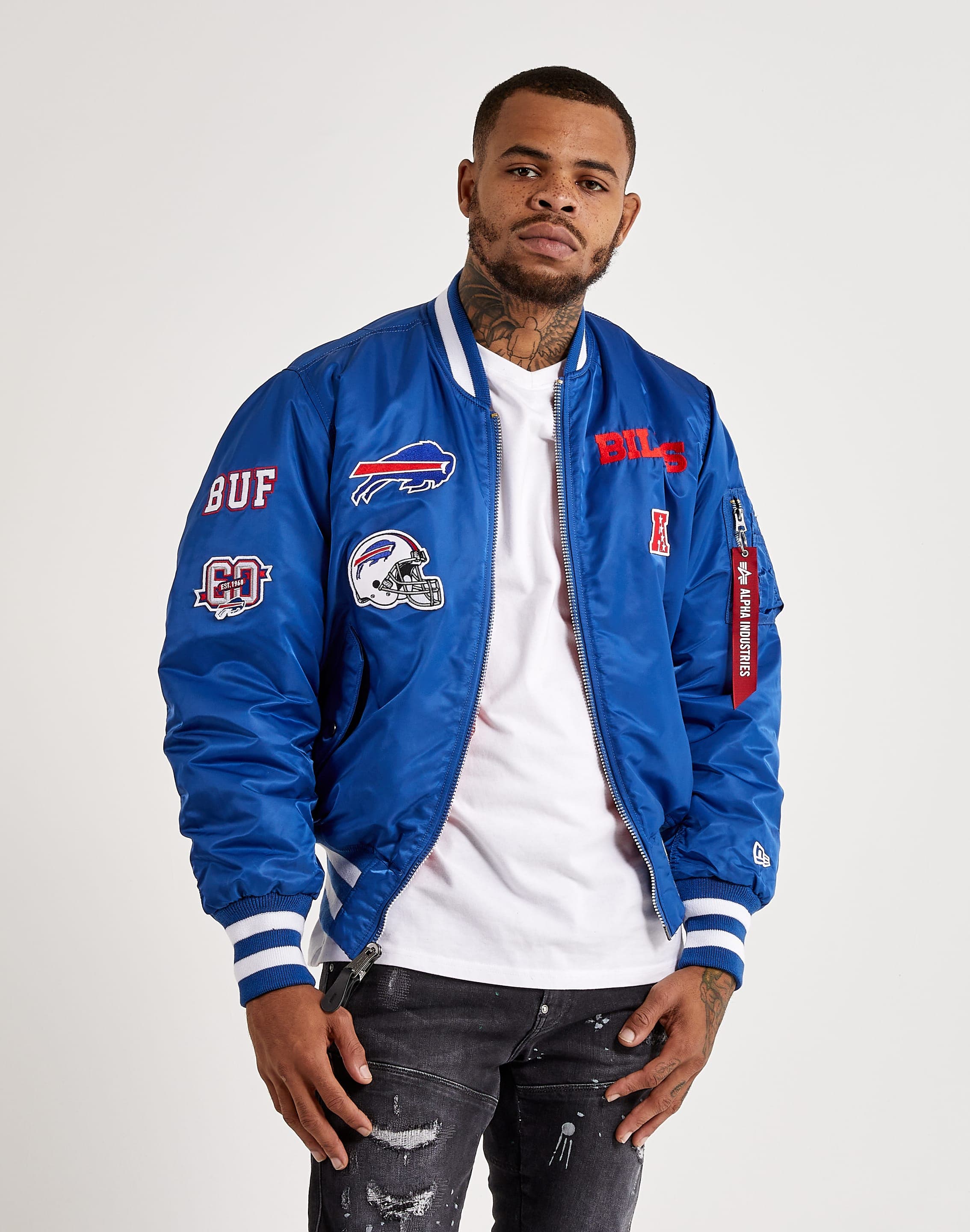 Alpha Industries MA- Reversible Buffalo Bills Bomber Jacket