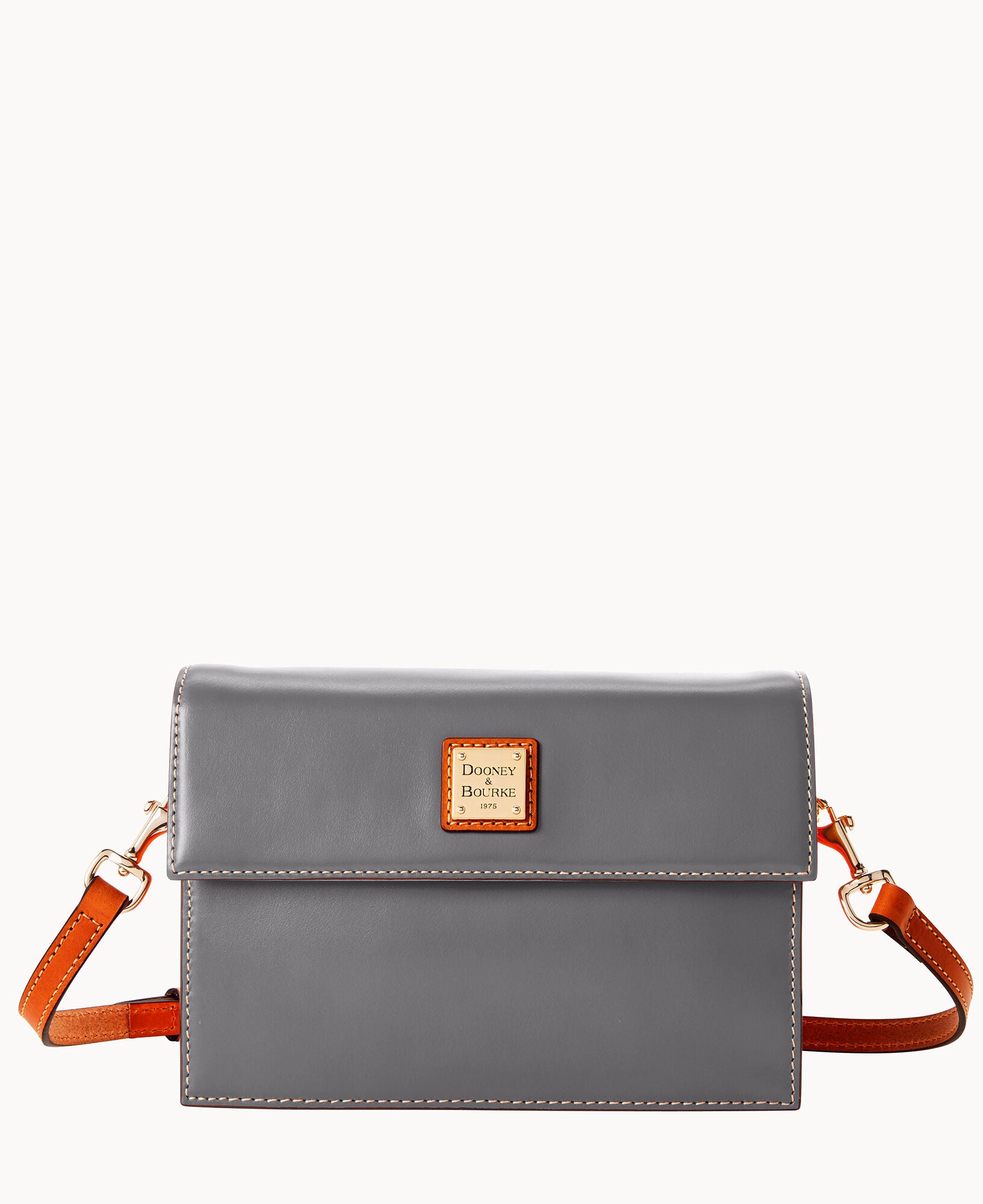 Dooney & Bourke Women's Wexford Leather East West Flap Crossbody Bag in Slate