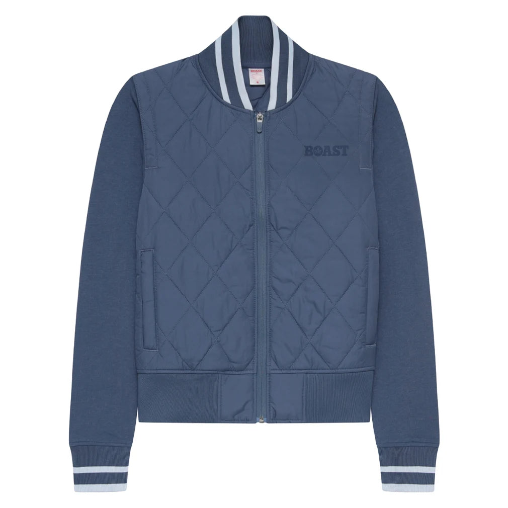 Women's Quilted Varsity Tennis Bomber Jacket
