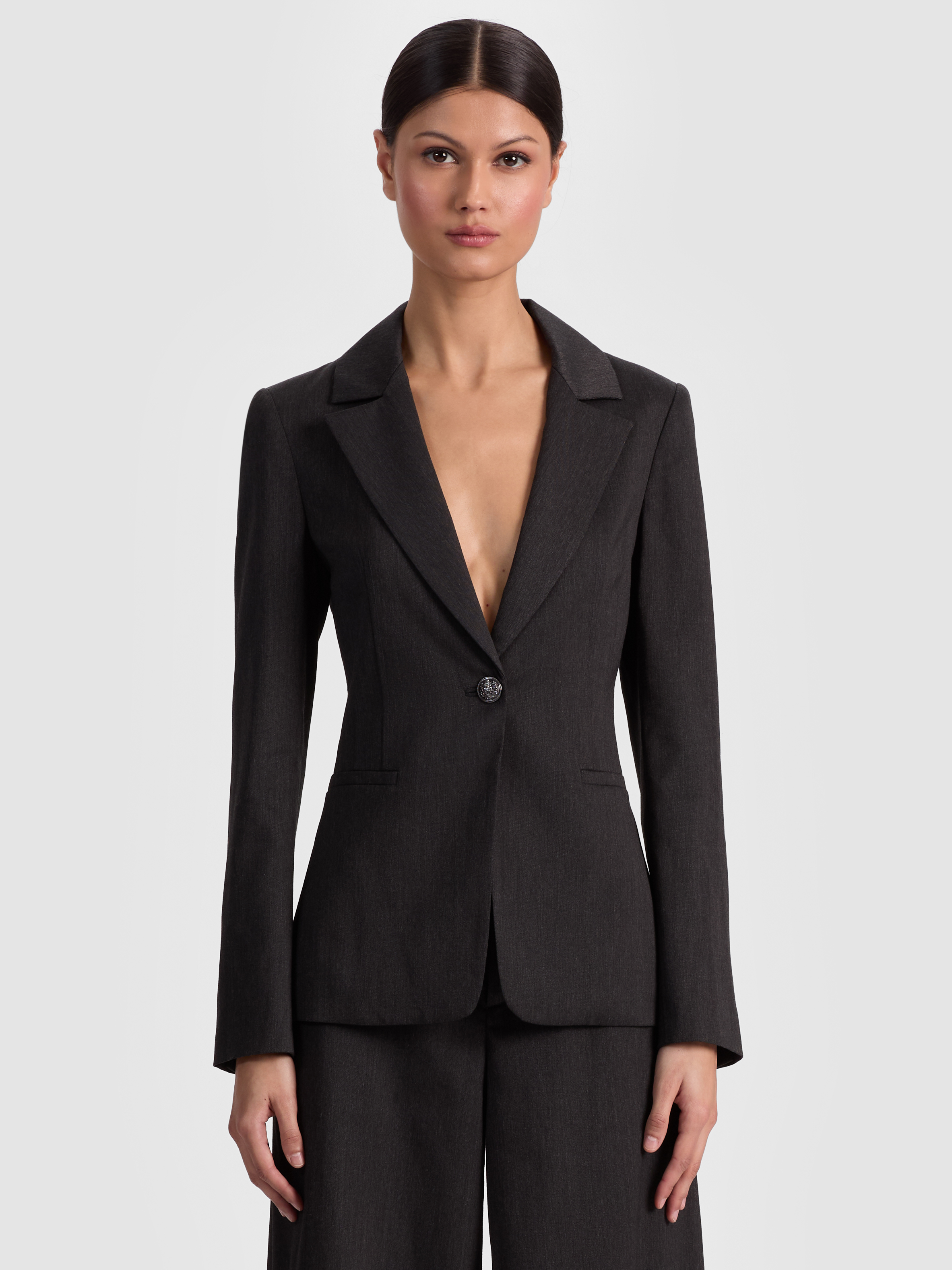 alice + olivia MACEY CINCHED WAIST BLAZER