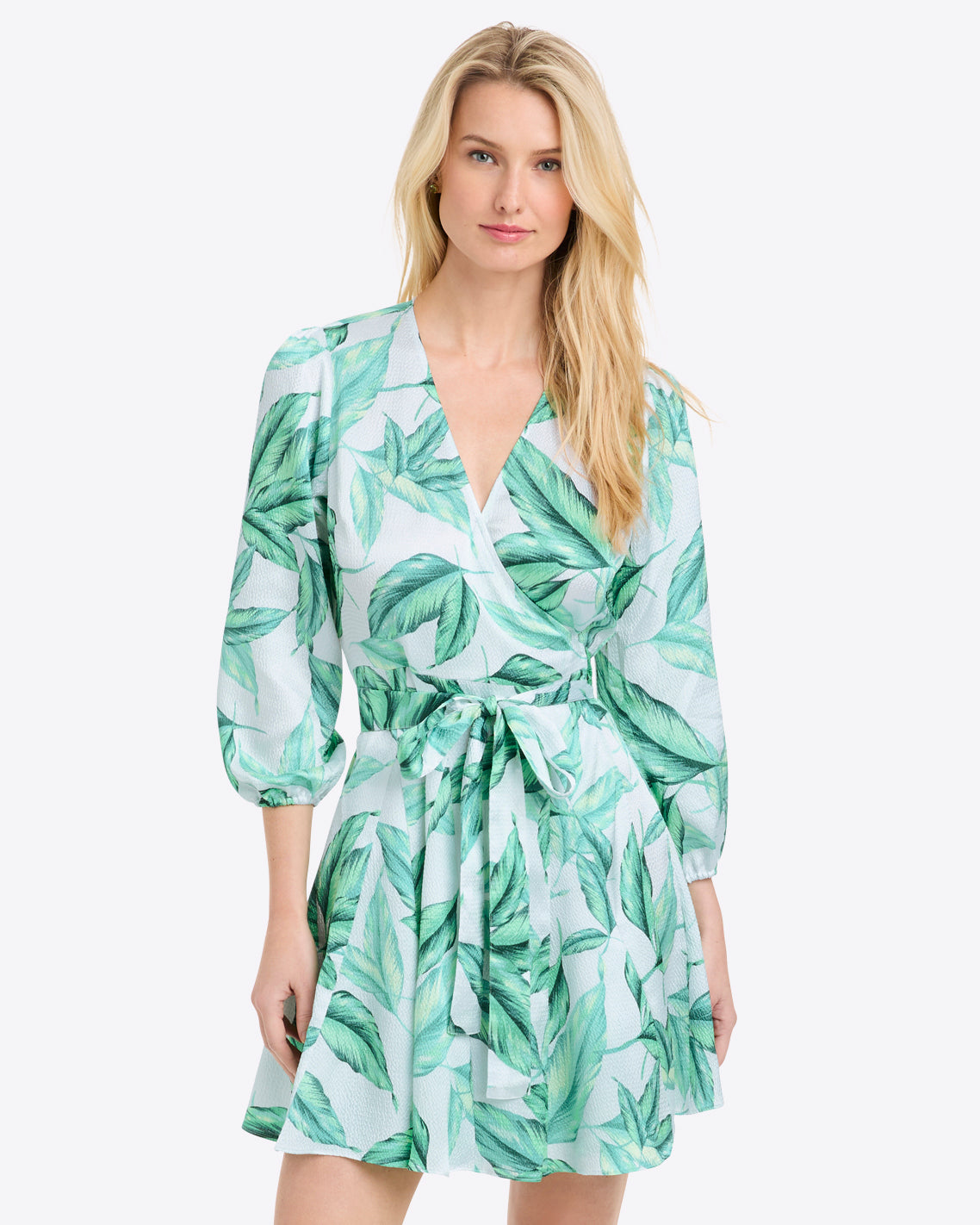 Jordan Long-Sleeve Wrap Dress