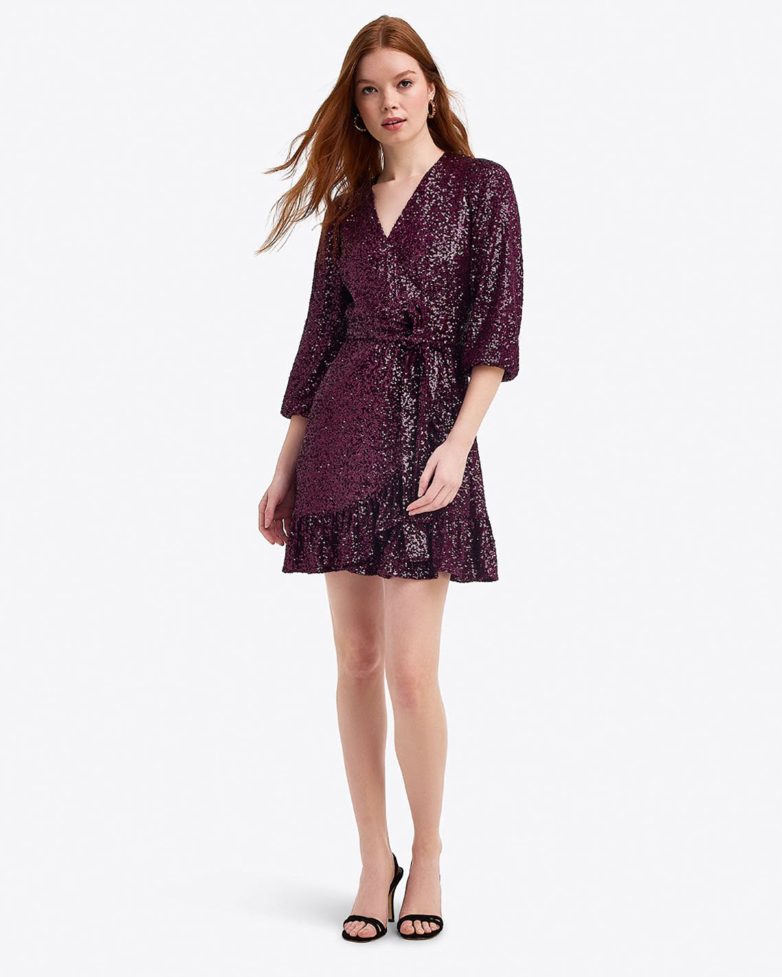 Jordan Long-Sleeve Wrap Dress
