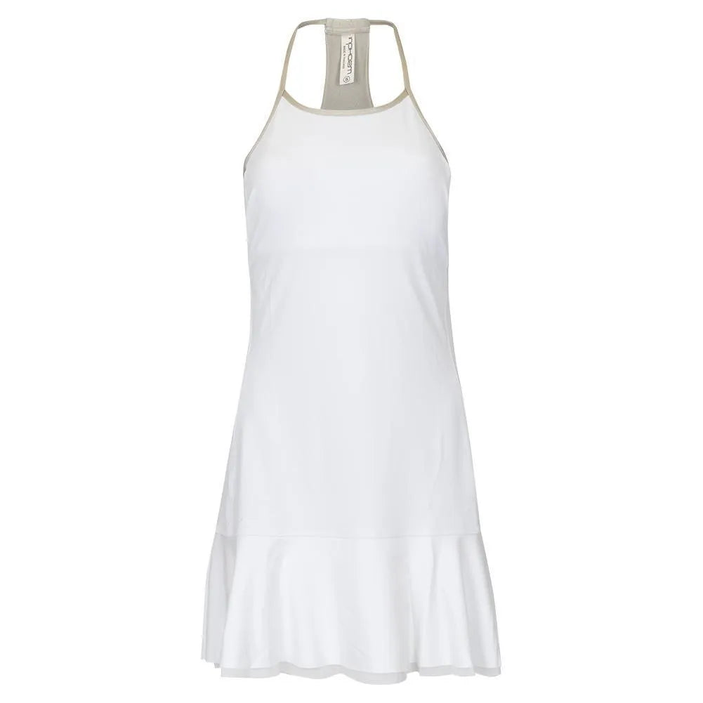 Women's Devon Tennis Dress White and Silver Sand