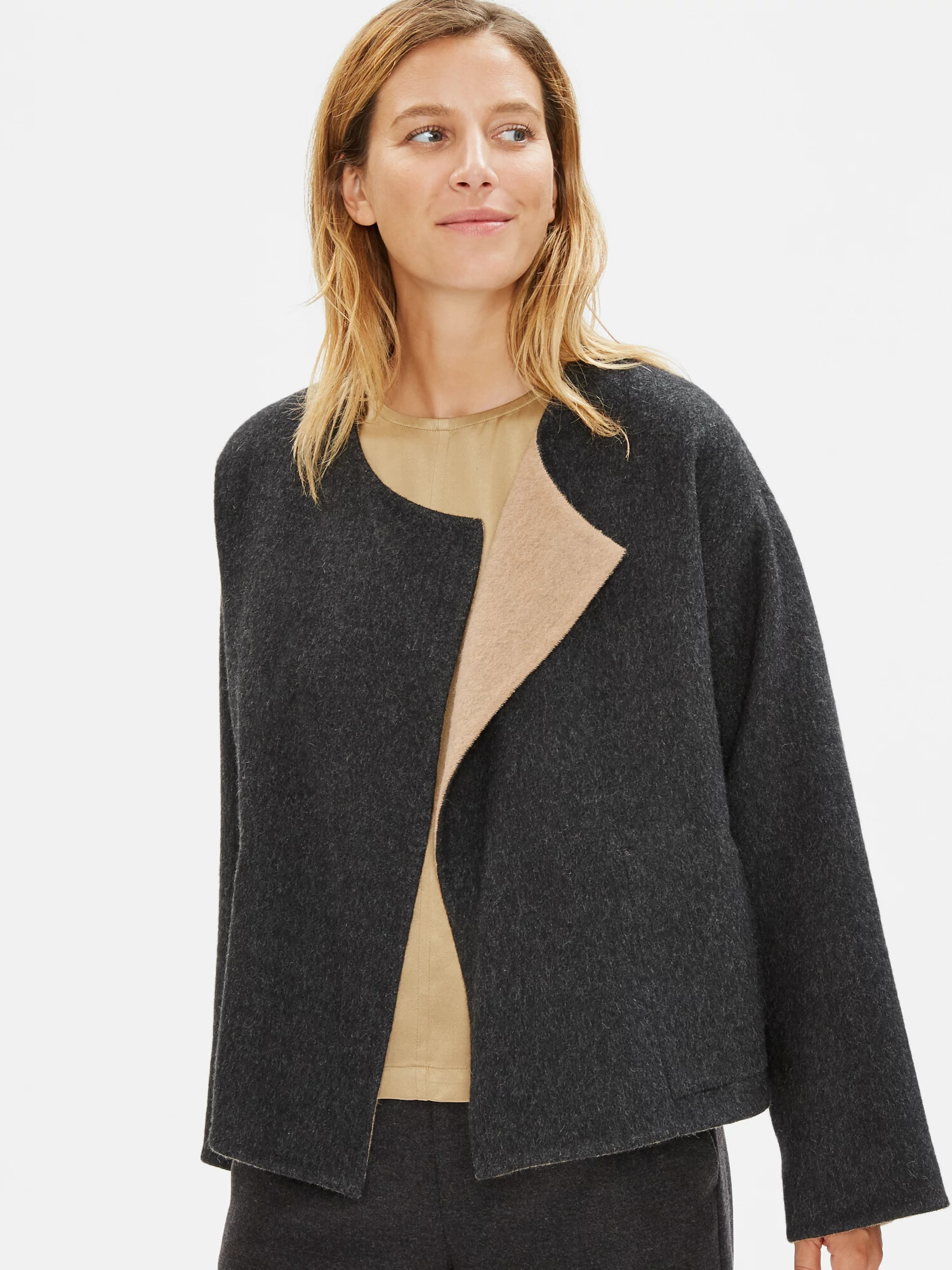 Limited Edition Baby Alpaca Doubleface Short Coat
