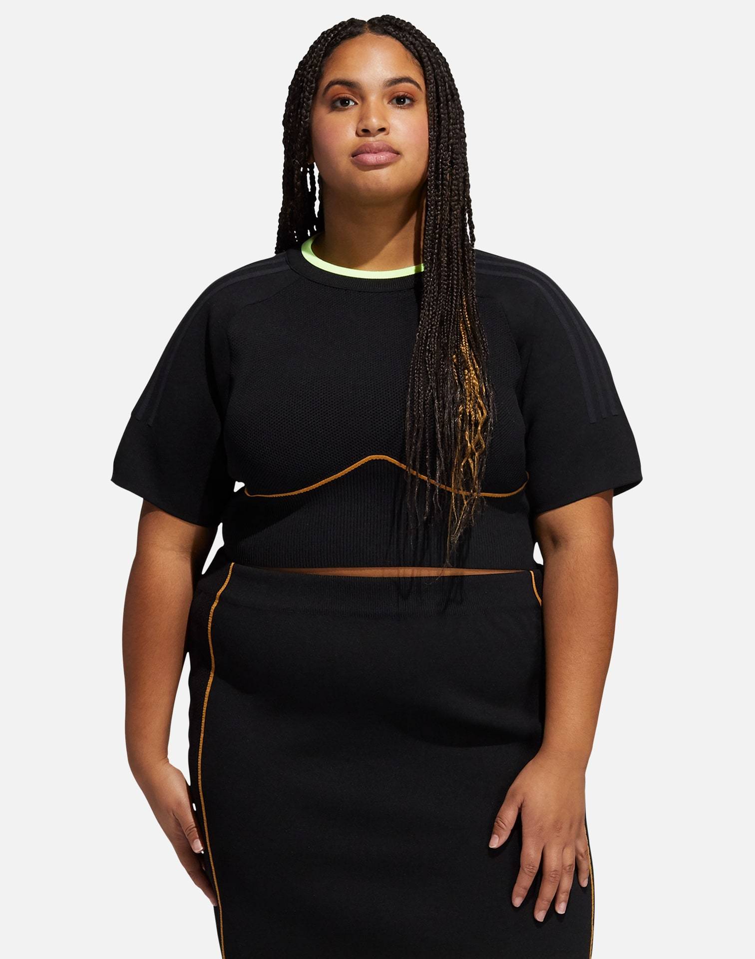 Adidas IVY PARK KNIT CROP TOP PL SIZE