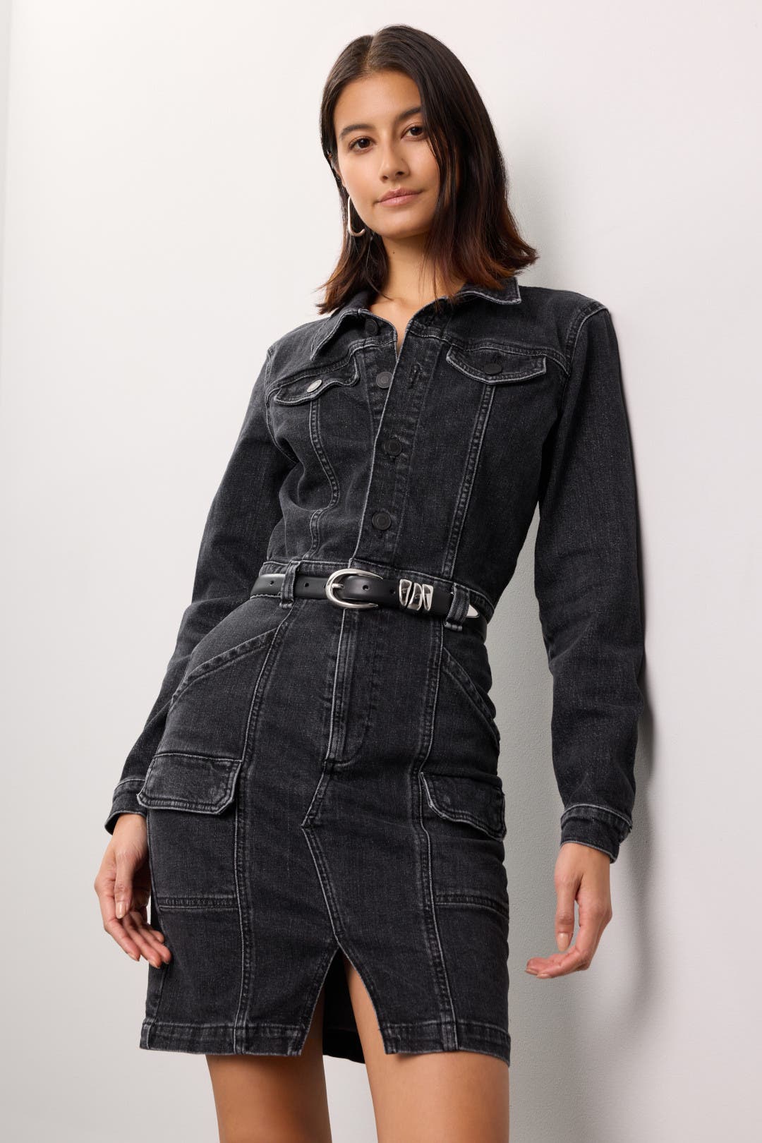 Hudson Reconstructed Dress Black