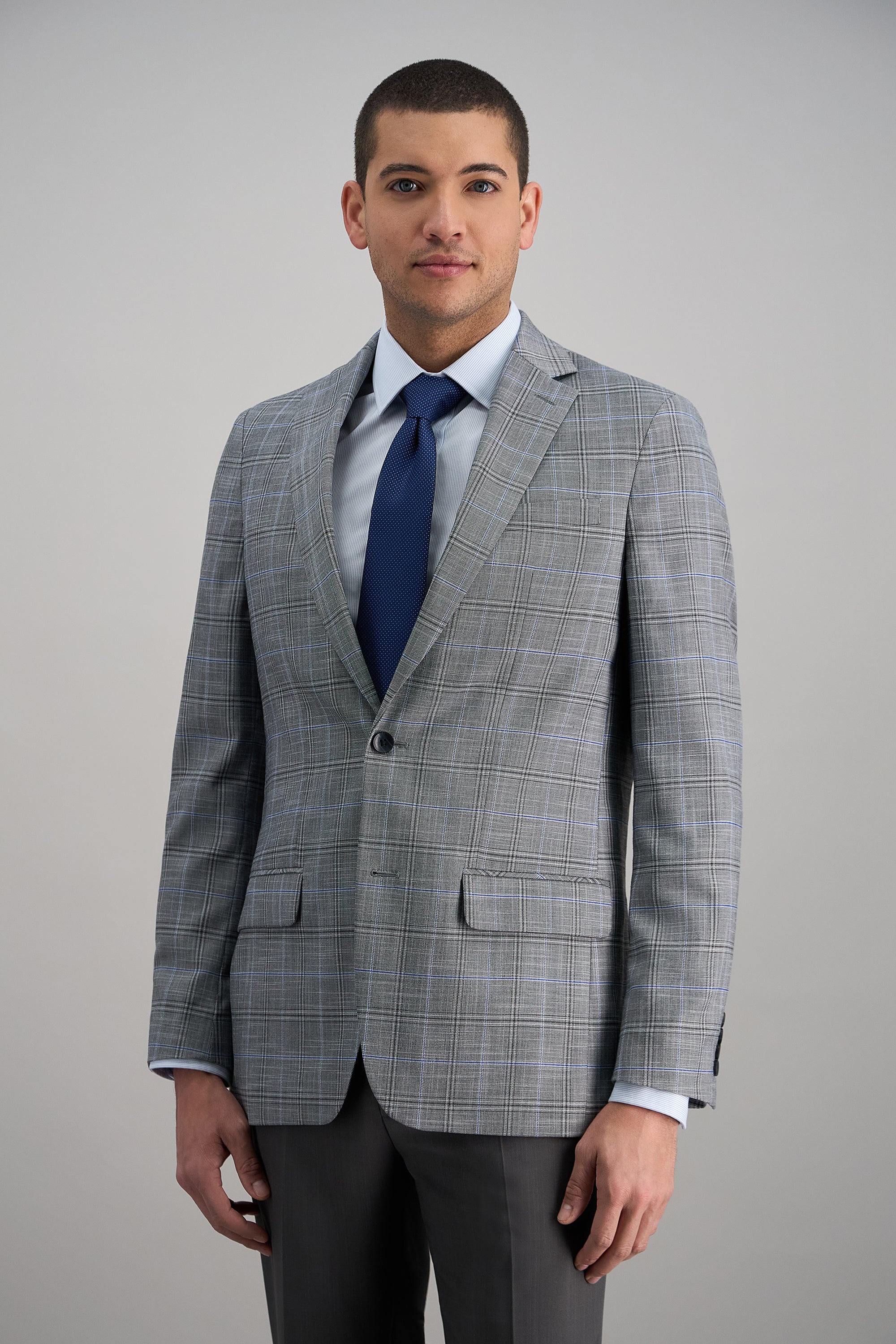 Haggar Large Plaid Windowpane Sport Coat
