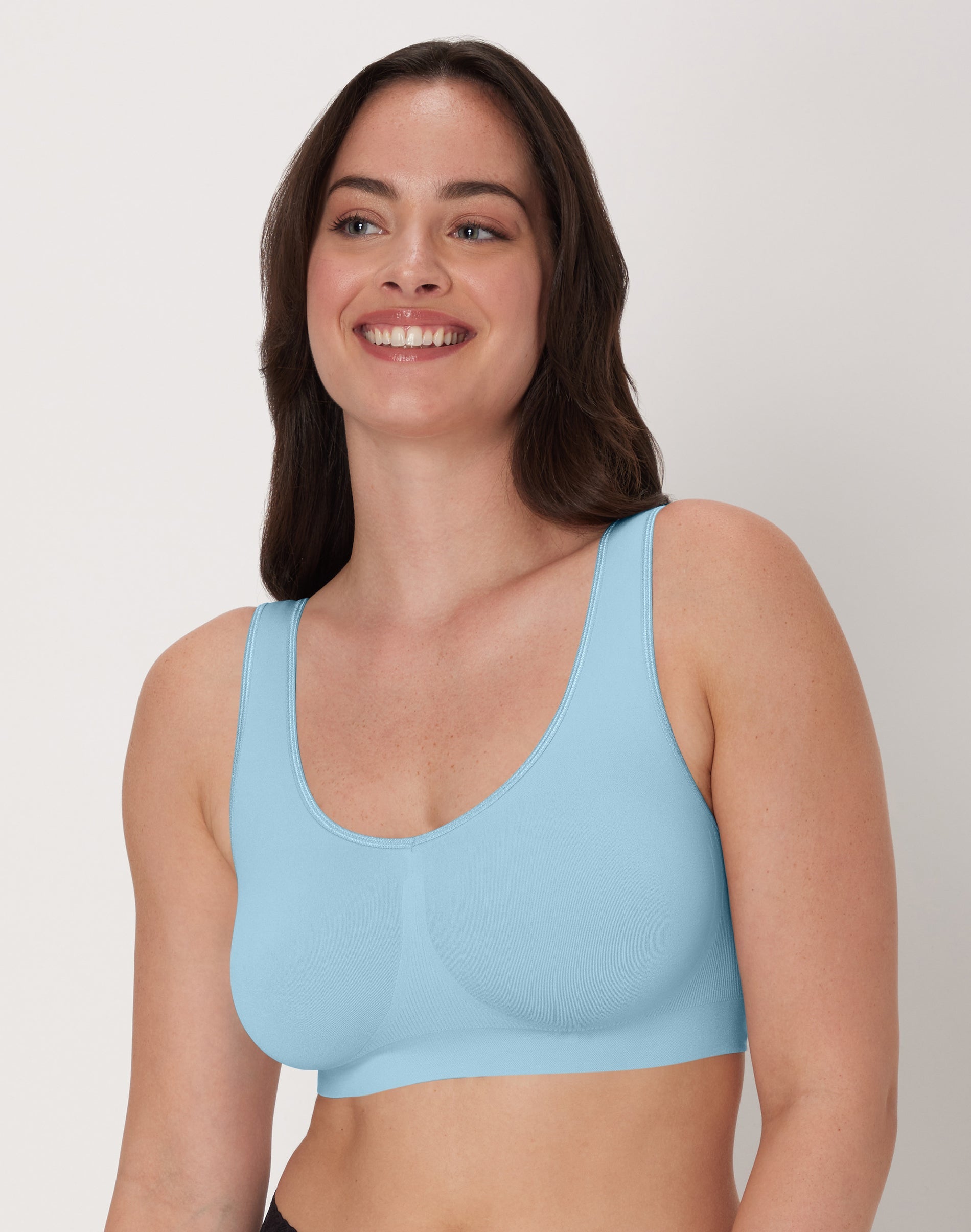 Bali One Smooth U Support Bralette Cornflower Teal