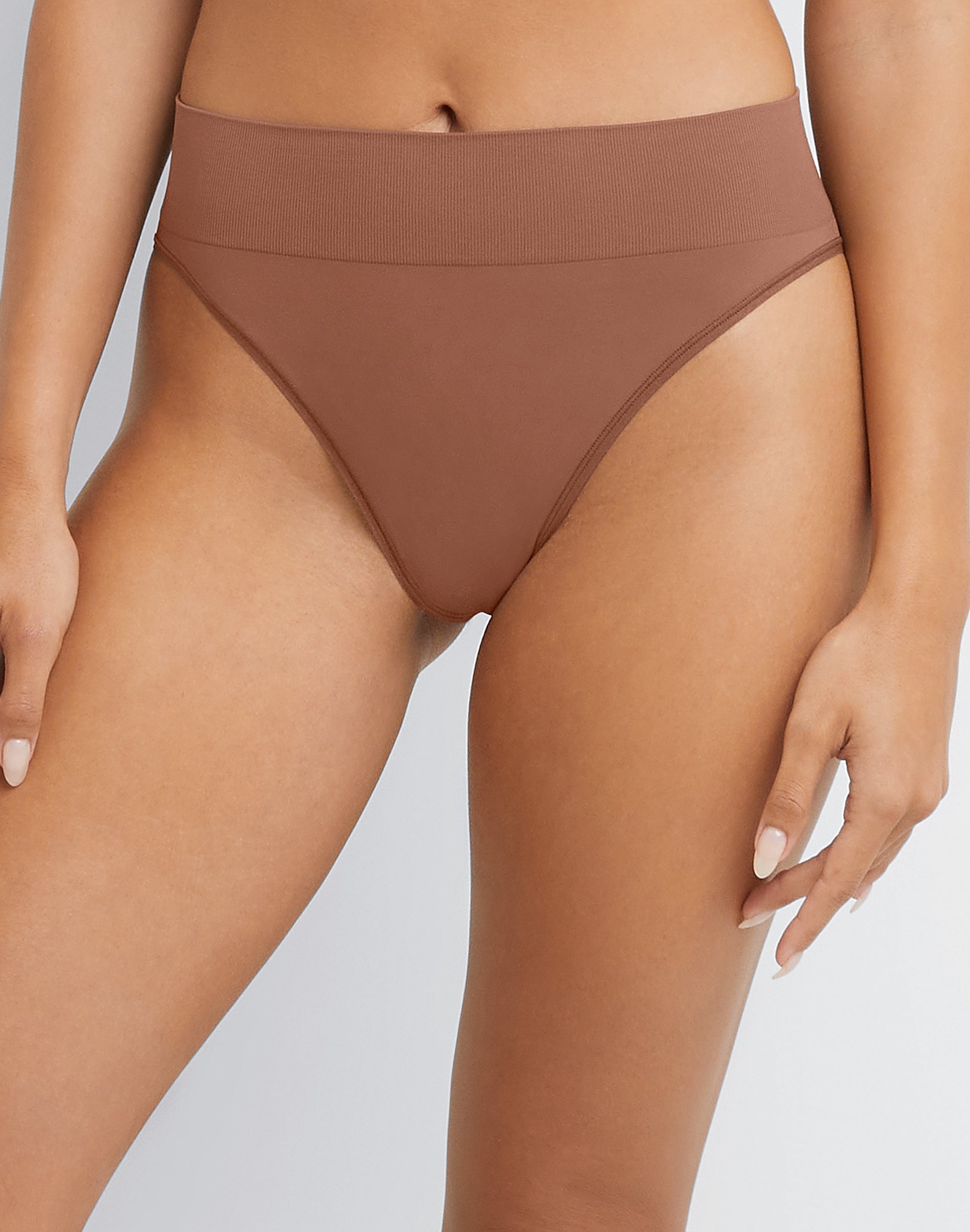 Maidenform M Seamless High Leg Bikini Bronzed Chestnut S Women's